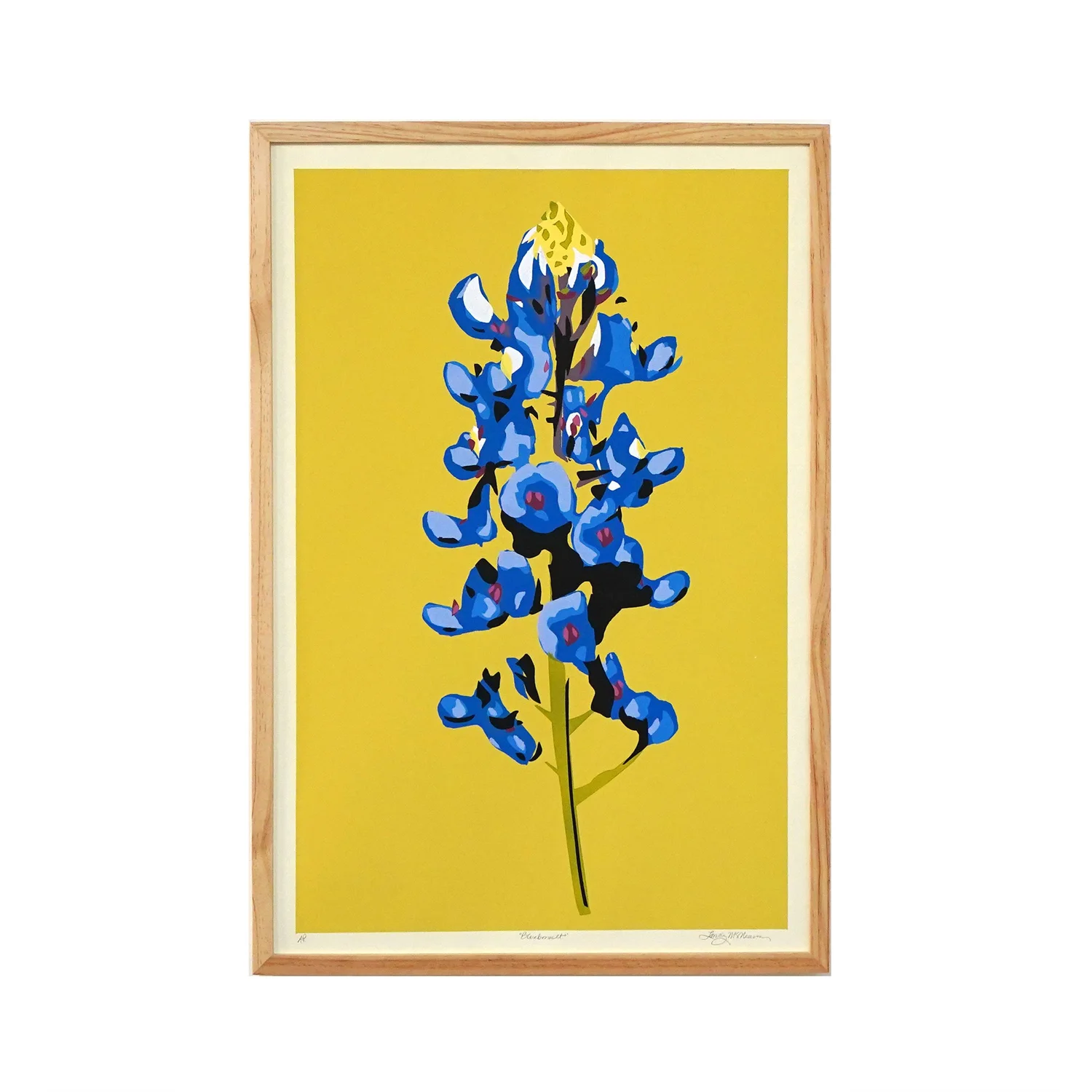 Bluebonnet triptych 30 x 62 landry mcmeans