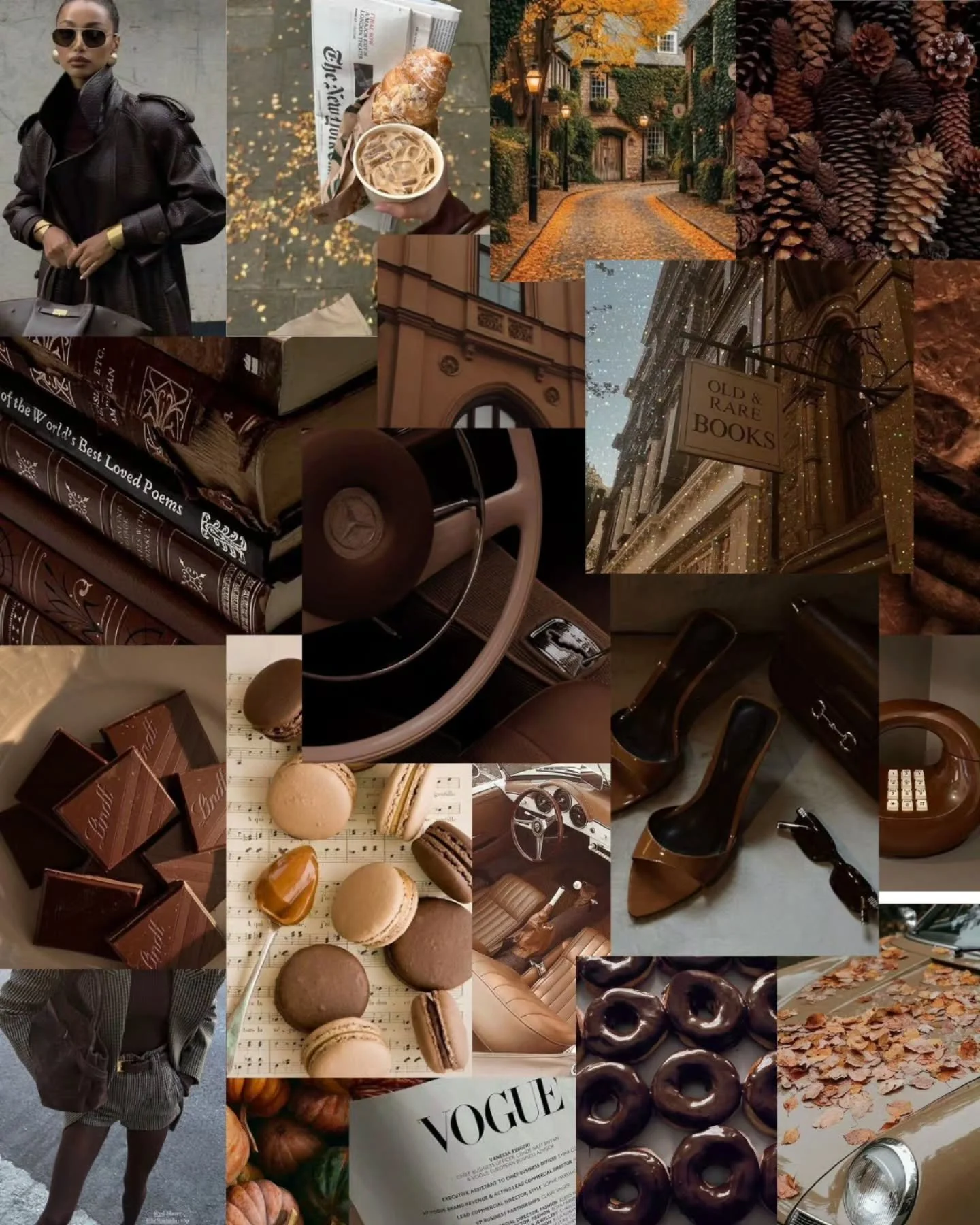 It's the first weekend of fall, layered in cozy knits, warm coffee, vintage vibes, and all the chocolatey tones.