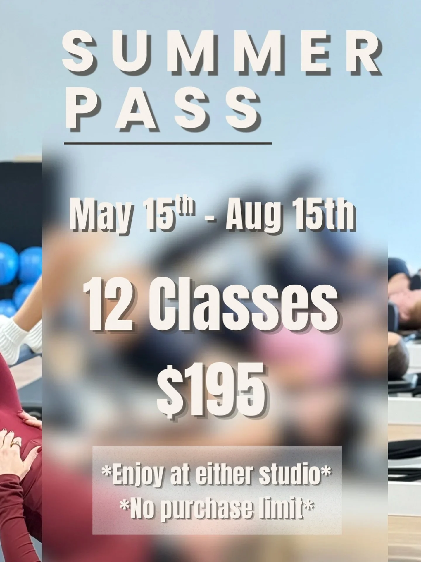 ☀️Summer Pass☀️

Designed for those ready to stay consistent and move with intention throughout the summer ✨

Download our app and purchase in the online store today to spend the summer with us 💛

#pilates #reformerpi̇lates #summerpass #pilateslover