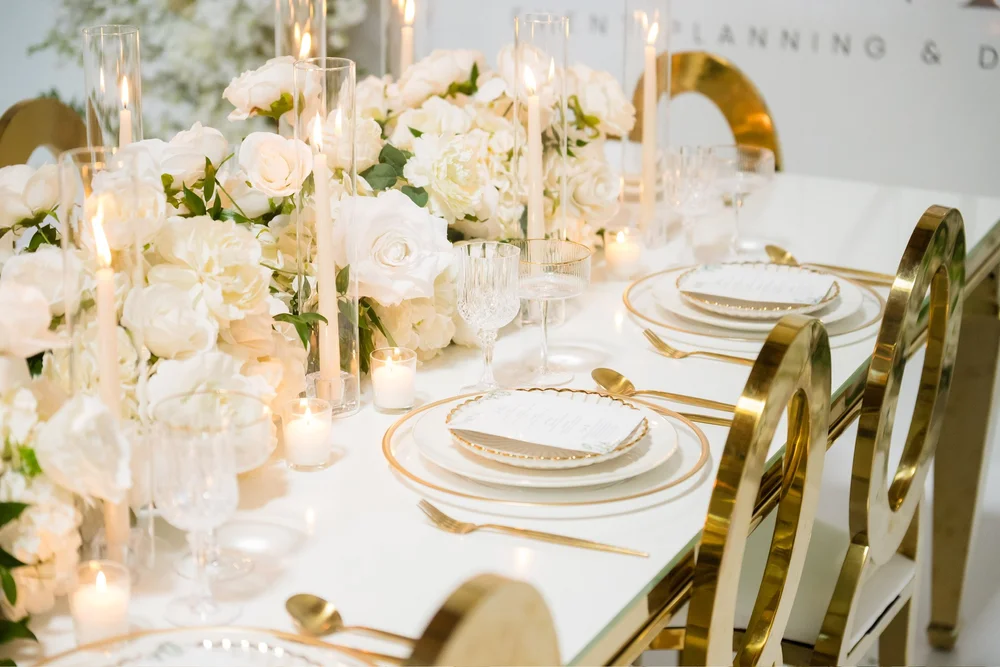 Lush floral tablescape