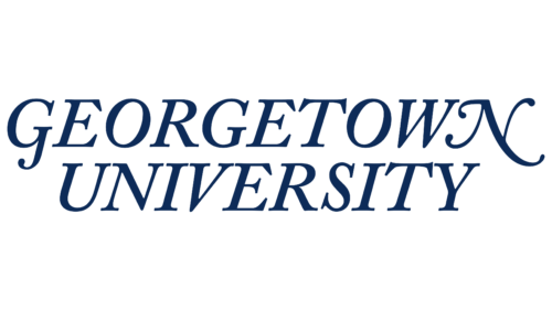 Georgetown University logo in blue text on a white background.