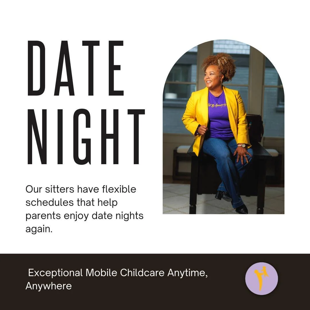 Our sitters have flexible schedules that help parents enjoy date nights again.  Exceptional Mobile Childcare Anytime, Anywhere

 #sitters #StressFreeEvents #EventVenues #babysitters #babysittingservice #ExceptionalMobileChildcare #WeddingPlanners