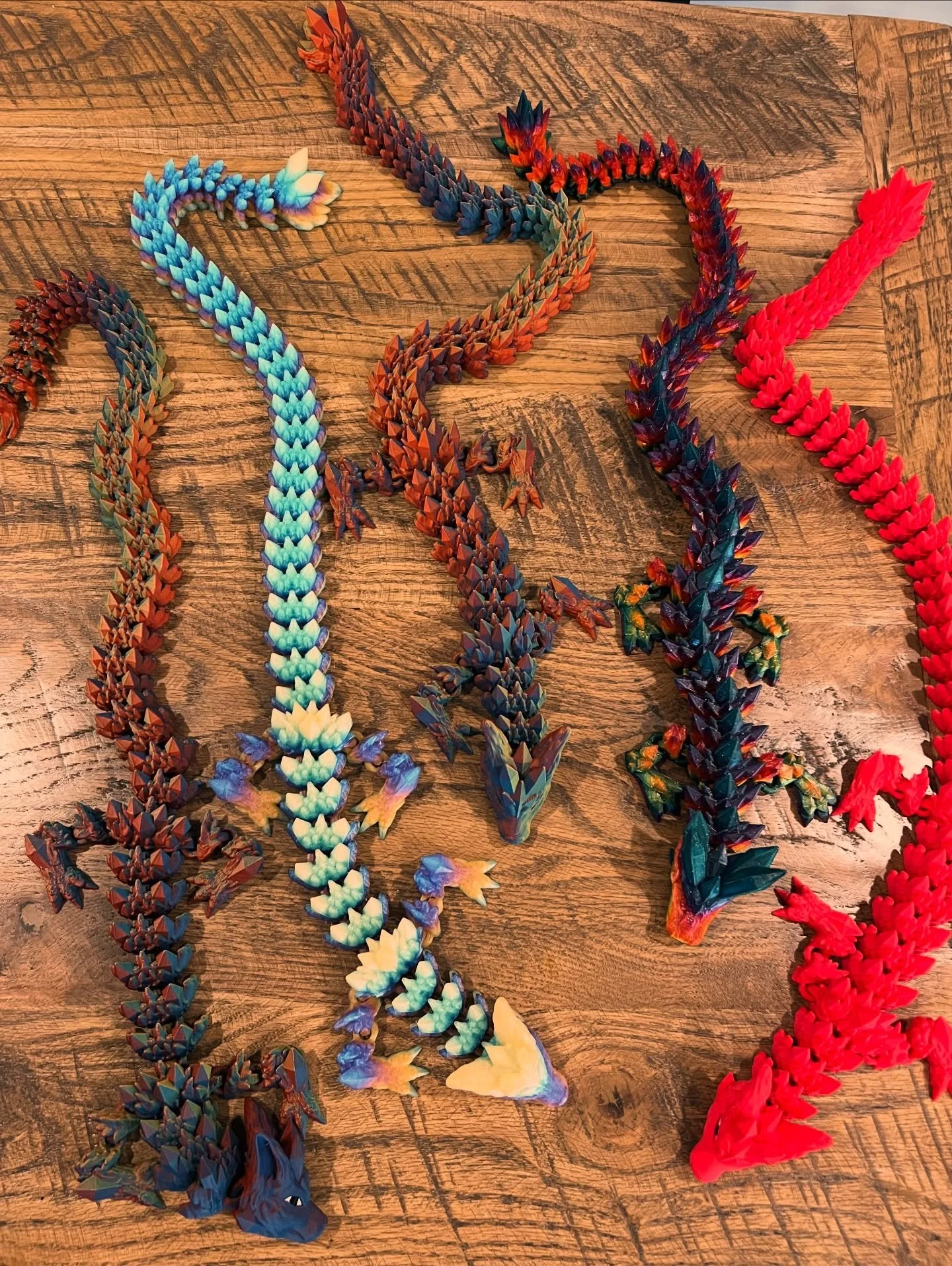 Got our big dragons in just in time for the holiday market tomorrow 🐉🐉🐉 we&rsquo;re OBSESSED with them 

printed by our friends @va_mountainviewwoodworks