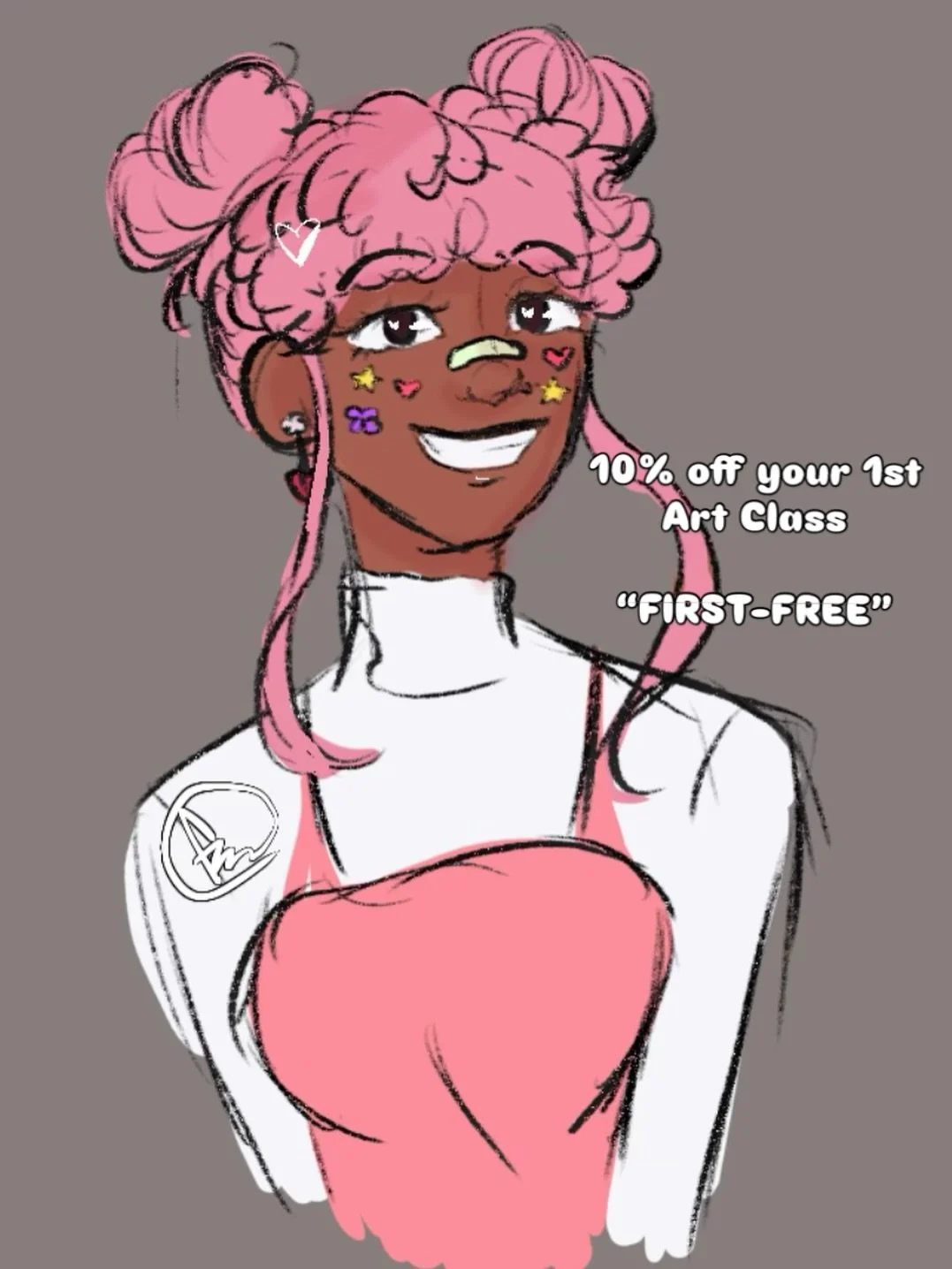 Coupon code &ldquo;FIRST-FREE&rdquo; for your 1st Art class you sign up for!