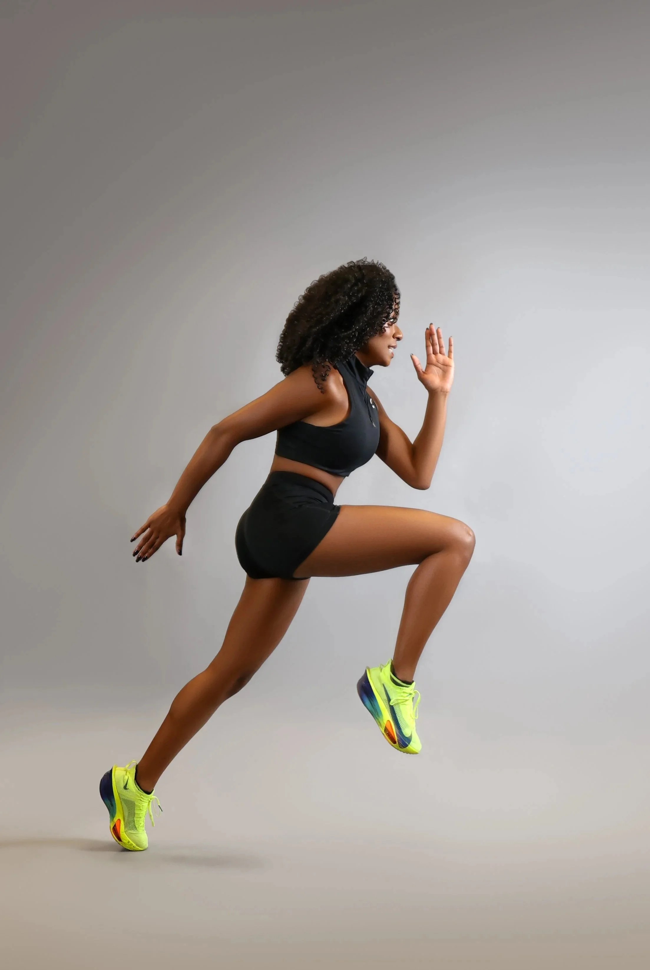Canadian actress and model, Amanda Whyte, shooting for a fitness brand.