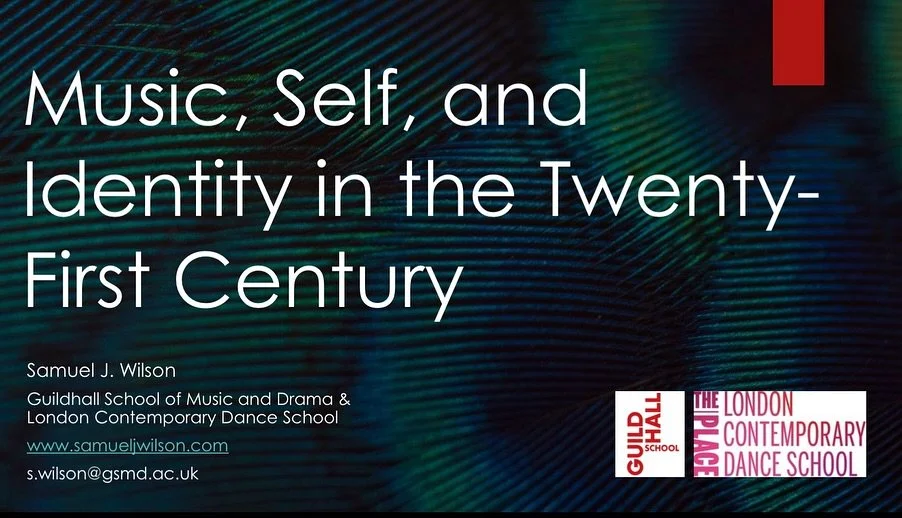 Looking forward to the @royalmusicalassociation conference later this week. I&rsquo;m going to say some things about music and selfhood on the Friday. 

Abstract: In this paper, I critically rethink relationships between the interconnected identities