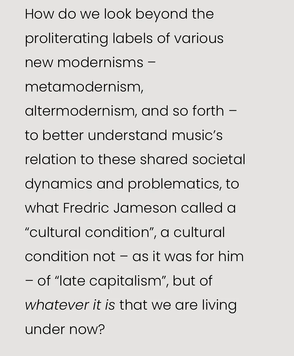 Part of my &ldquo;provocation&rdquo; from the contemporary musical modernisms session at the AMS-SMT conference. Full version on my website/link in bio.