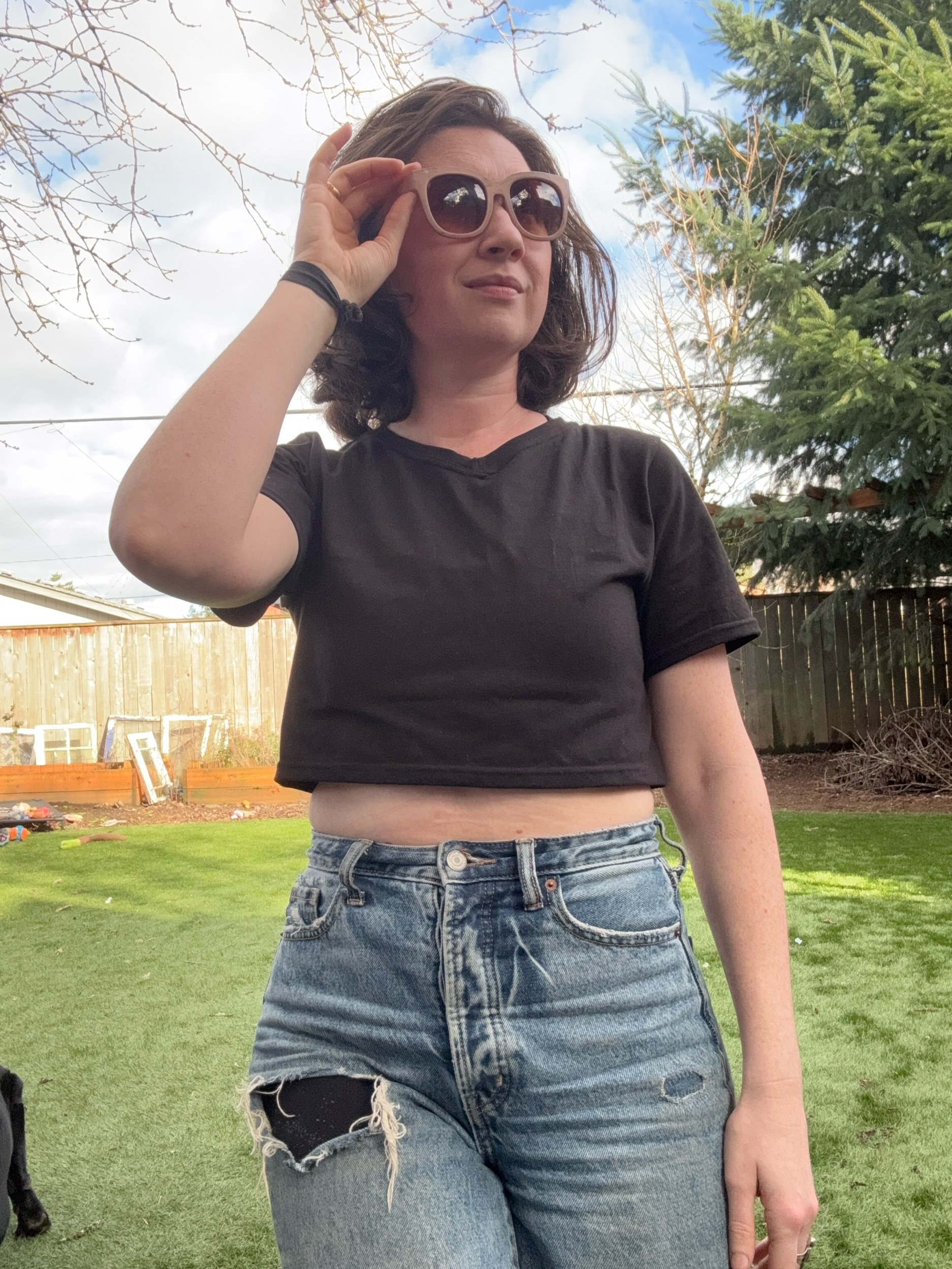 Betty Tee- cotton cropped