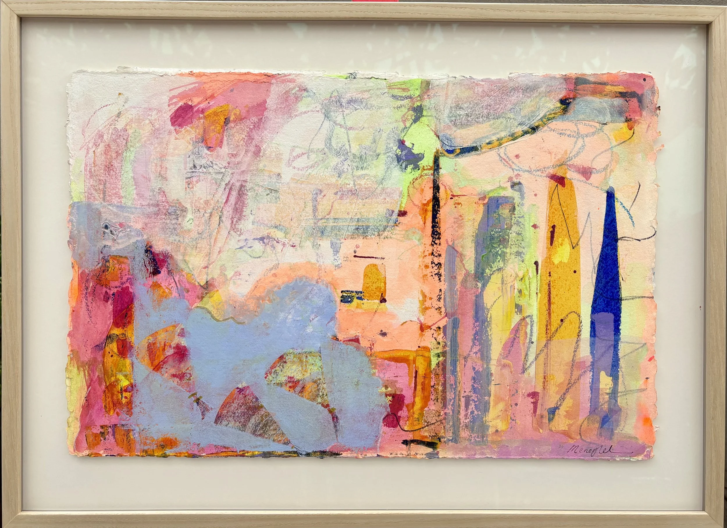 Suns Out Boards Out - 70x51cm - Acrylic on Watercolour Paper