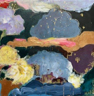 Night Descends - 30x 30cm - Acrylic on Canvas