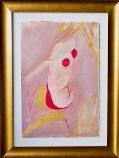 Seated Lady - 58x78cm - Acrylic on Water Colour Paper