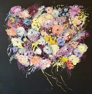 Midnight Bouquet - 100x100cm - Acrylic on Canvas