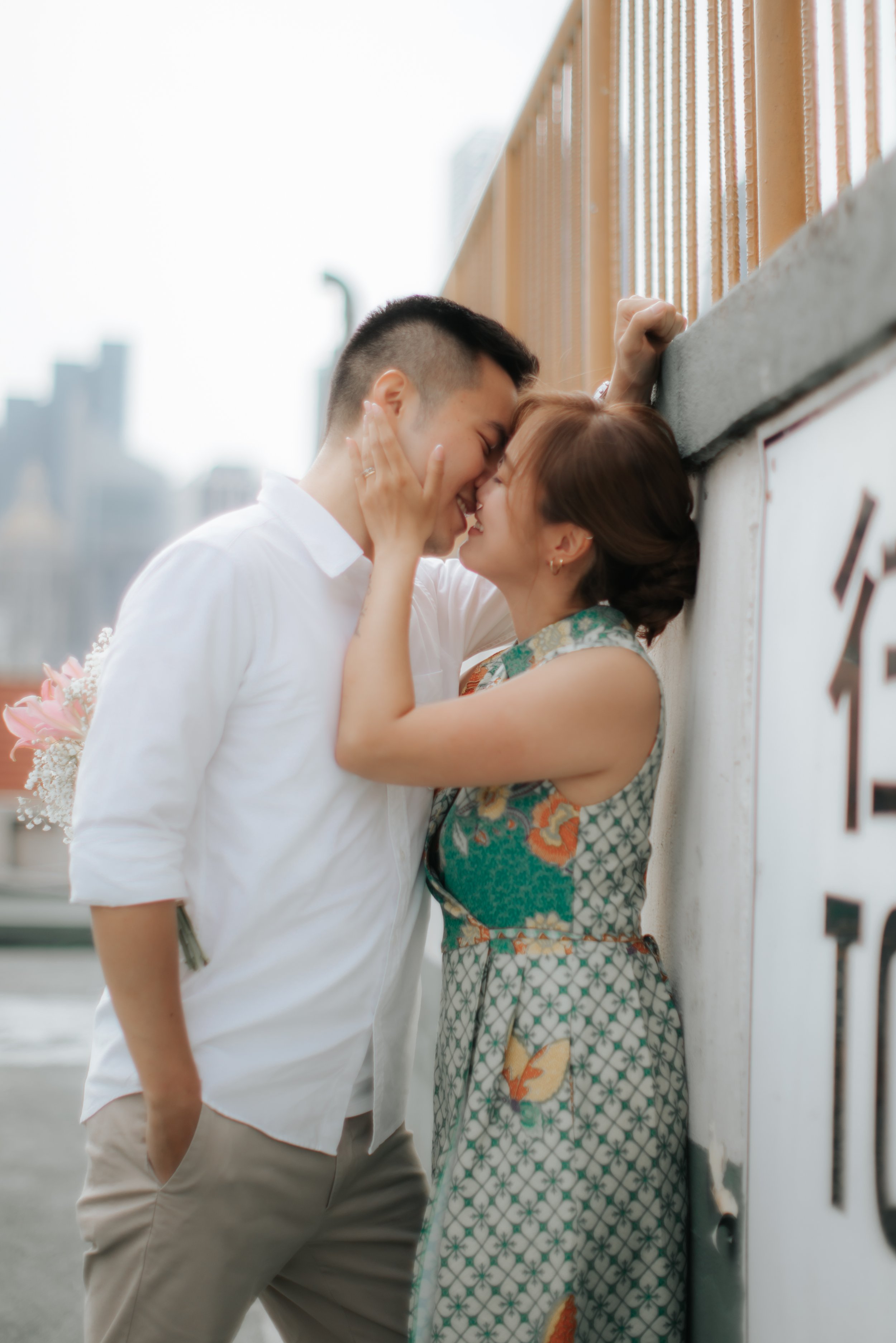Light and airy pre-wedding photoshoot at People's Park Complex featuring a peranakan style kebaya, captured by Ash for Breadandbutterworks.