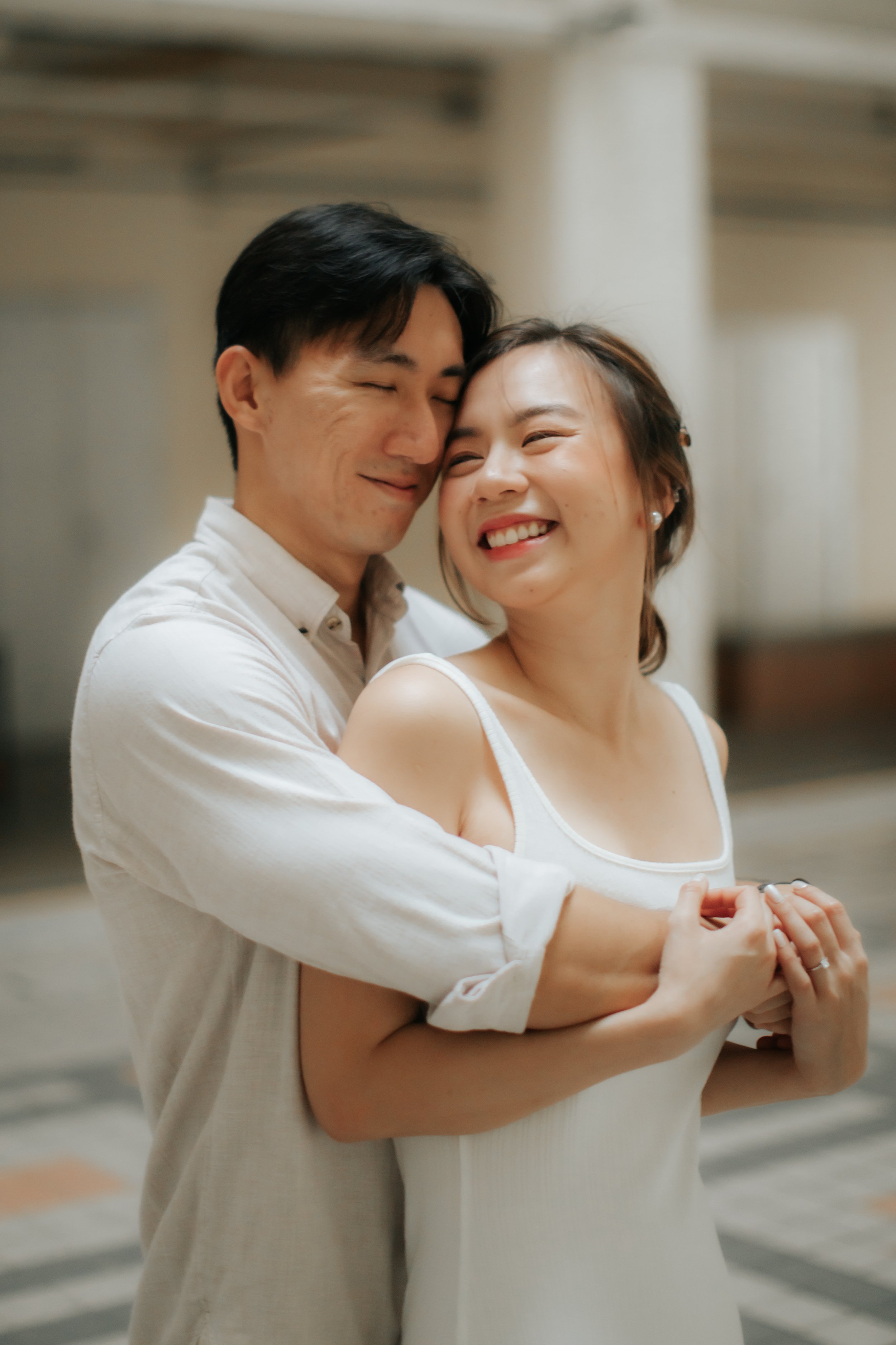 Light and airy pre-wedding photoshoot in the heartlands of Singapore, featuring Toa Payoh Estate. Captured by Ash for Breadandbutterworks.