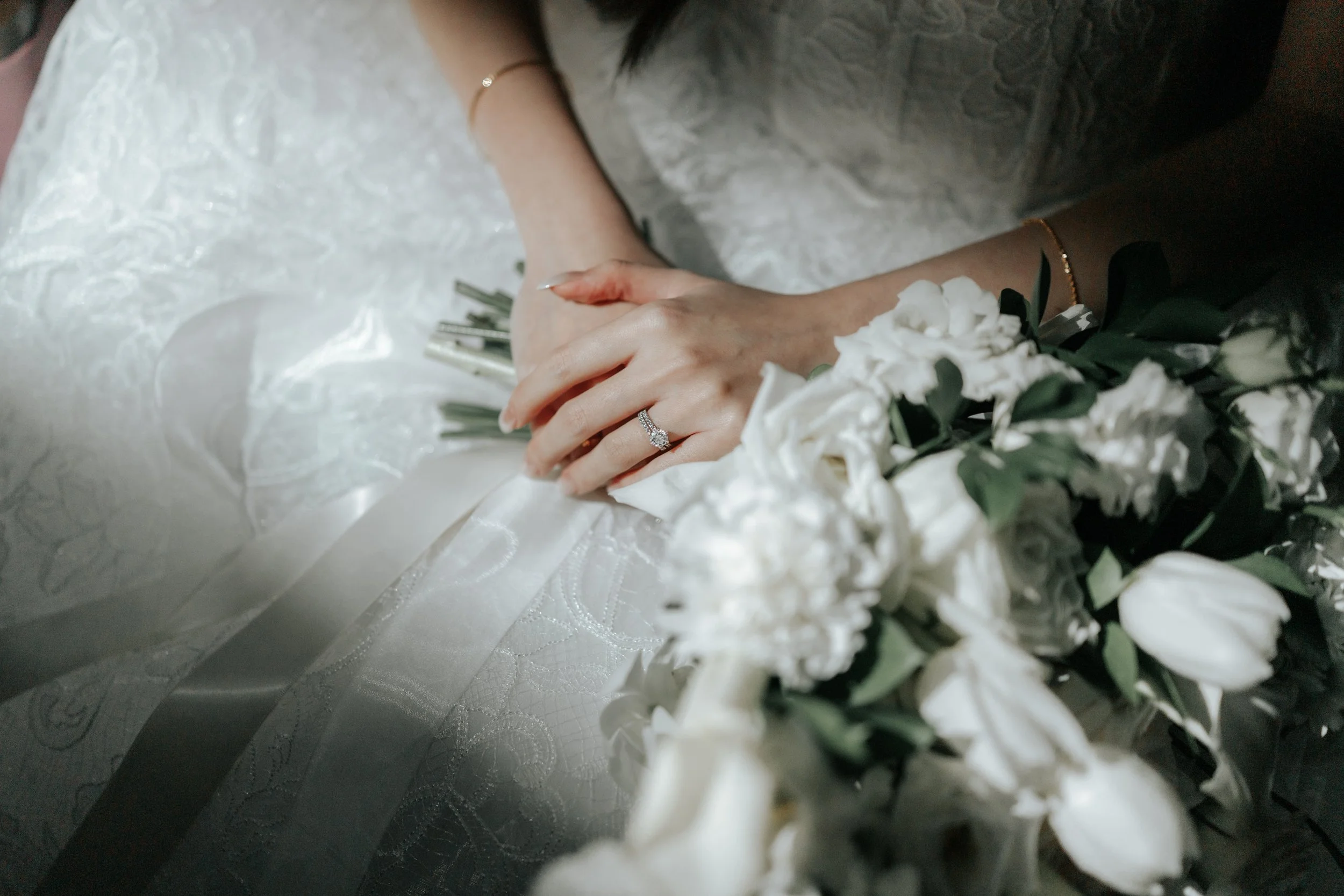 Ethereal actual day bridal detail photoshoot, captured by Breadandbutterworks in a soft and heartfelt style.