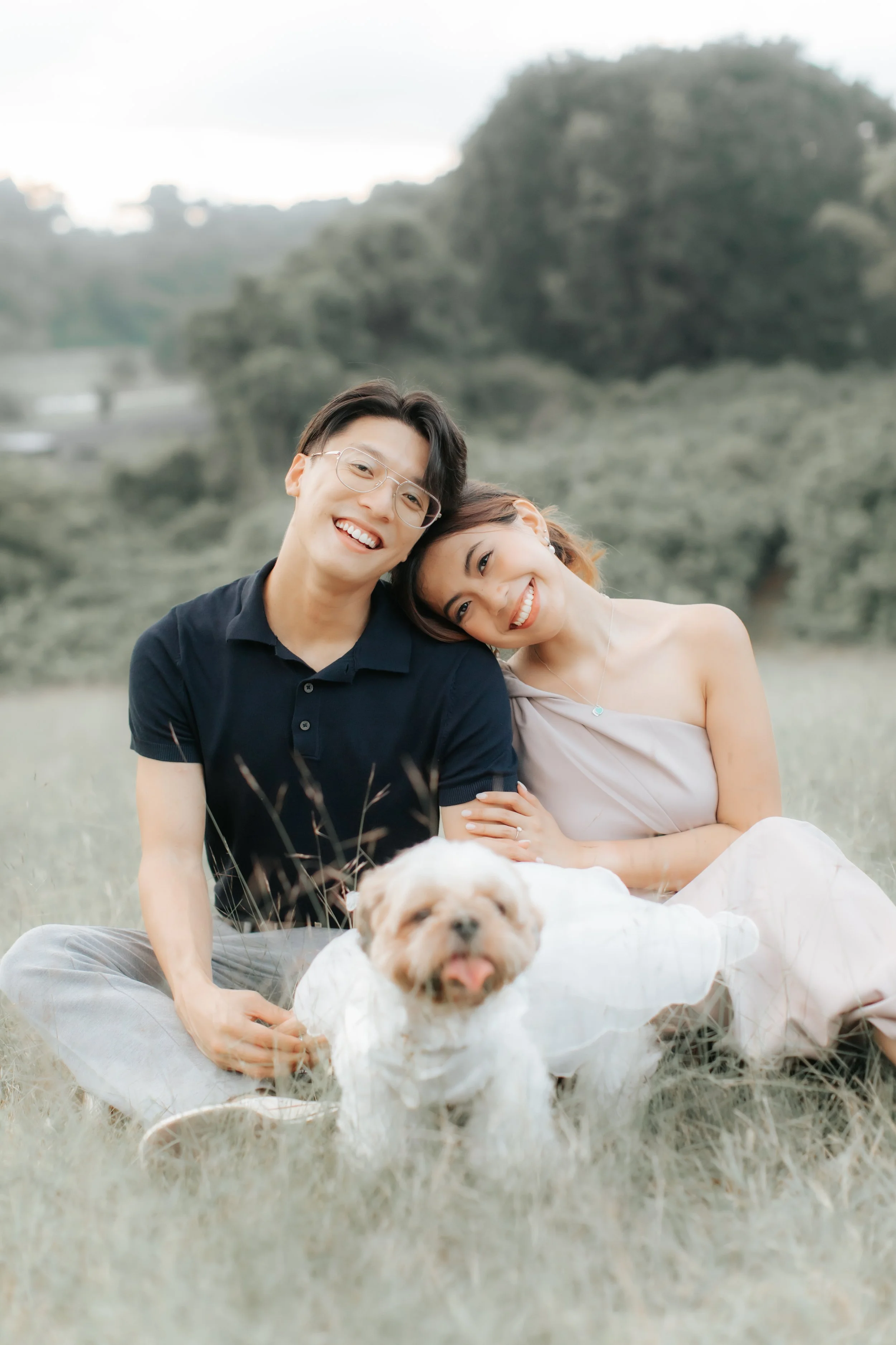 Gorgeous bride and groom pre-wedding photoshoot at Canterbury Road in Singapore. Captured in a light and airy style by Arielle for Breadandbutterworks.