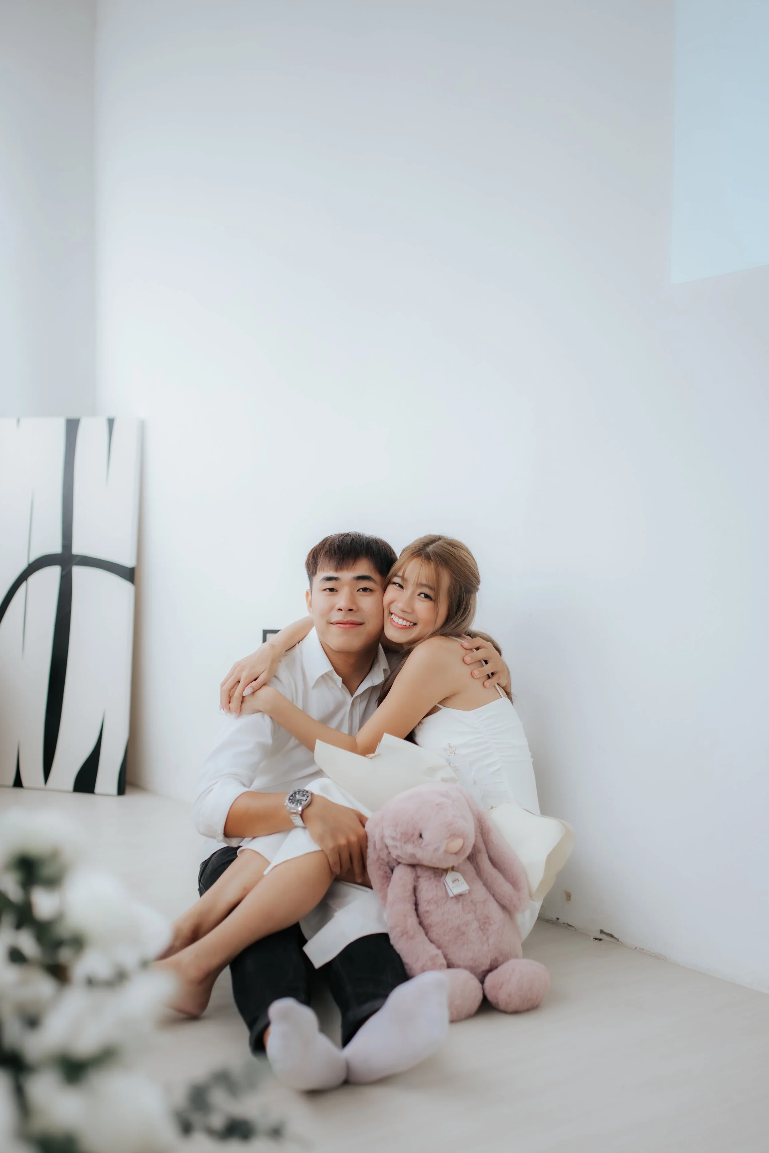 Romantic surprise proposal photoshoot at Headspace Studios, captured by Ash for Breadandbutterworks in a light, airy and heartfelt style.
