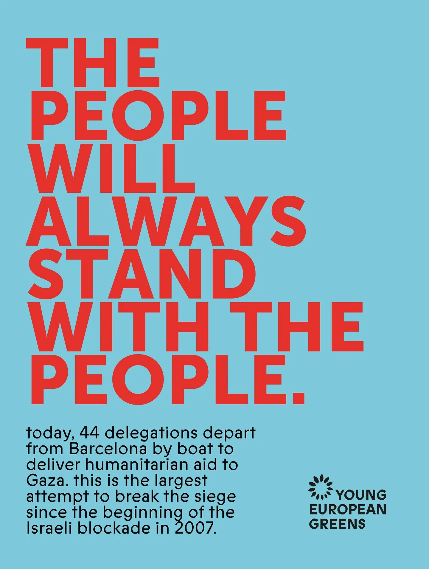 44 delegations sail to Gaza today @globalsumudflotilla 🇵🇸
After 22 months of criminal inaction and complicity from those in power in the face of a genocide, the citizens delivering humanitarian aid show that the people will always stand with the p