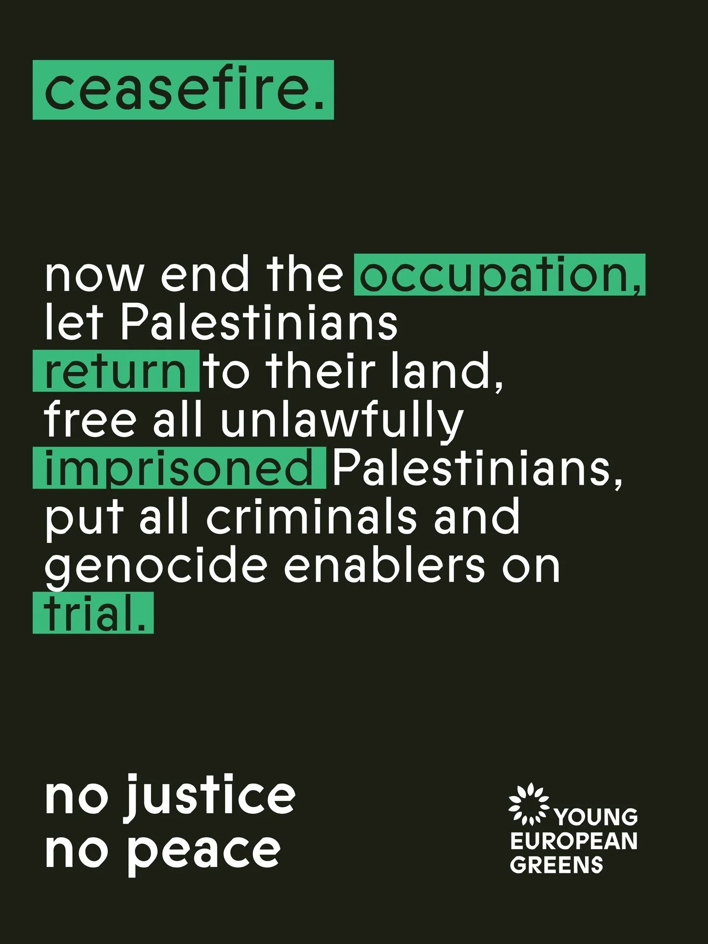 The ceasefire and the deal to free the hostages are a first step.
The genocide stops with an end to the occupation, the return of Palestinians, the liberation of unlawfully imprisoned Palestinians, and the trial of genocide enablers and criminals.