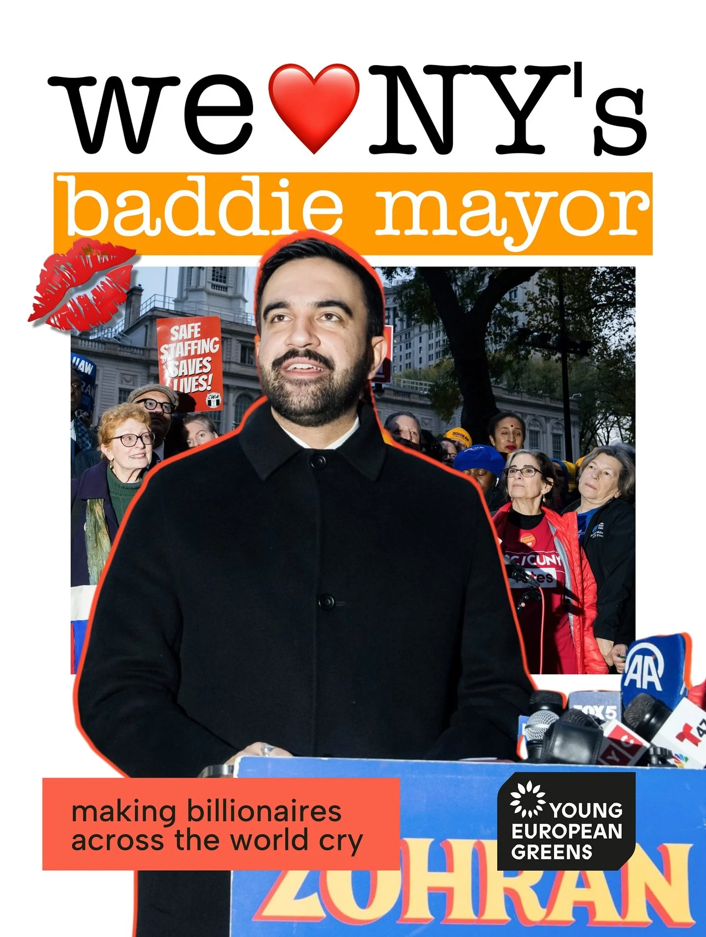 pov: billionaires worldwide are in tears today

CONGRATS to our overseas bestie for being elected NYC&rsquo;s new mayor 💋