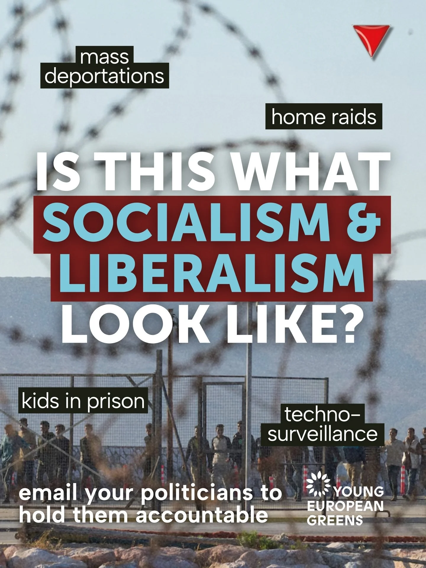 ‼️Home raids, mass deportations, techno-surveillance, offshore camps and locked up kids: all of this could be completely legalised in the EU next week!

We have 6 days to prevent this hell ⤵️

Socialists and liberals are the ones deciding if this pas