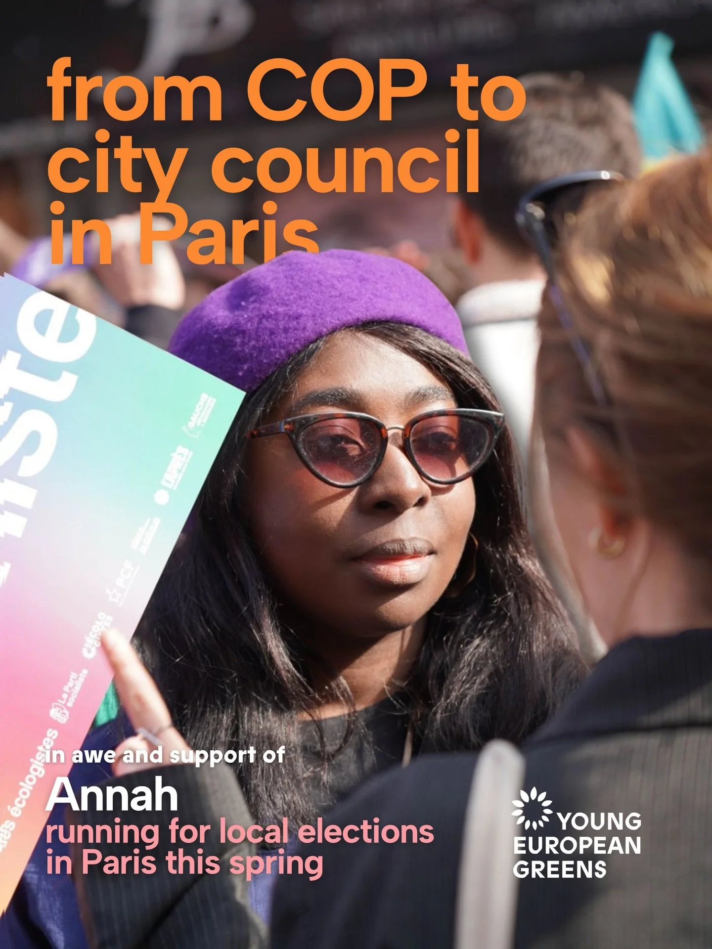 From representing young Greens at COP in Bel&eacute;m to running for municipal elections in Paris on March 15 and 22, this is @annah_bik 🤩

🗣️ &ldquo;Right-wing and far-right forces are threatening to unite against our rights. We cannot let that ha