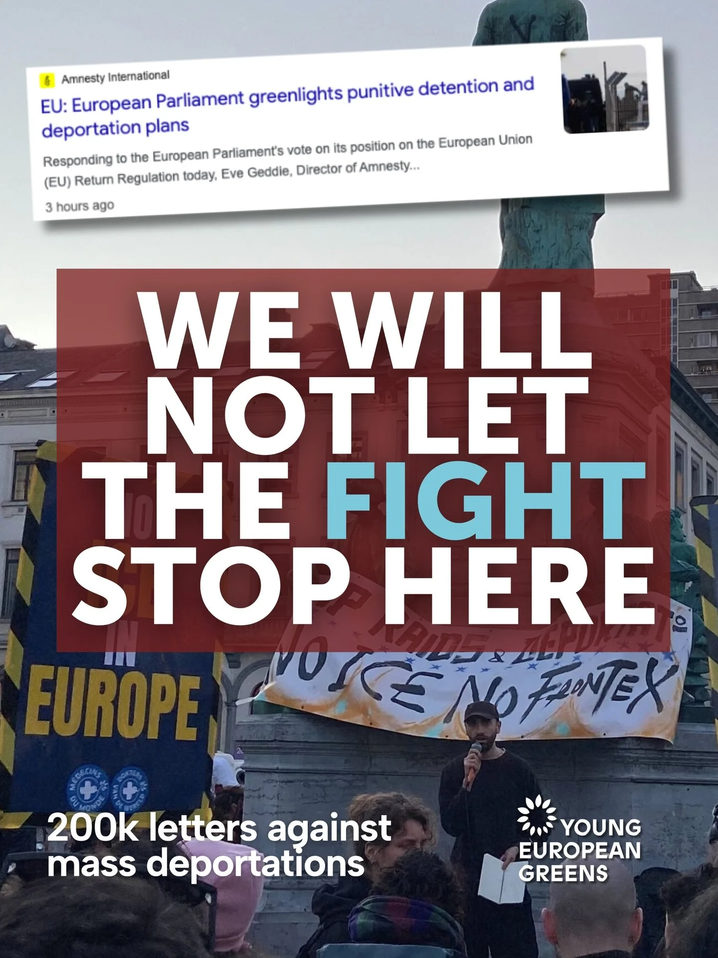 We will not let the fight stop here.

We will keep being loud to defend a Europe where everyone is welcome, where human rights are always respected. 

Right now, community is needed more than ever: we need to build alliances and networks that welcome