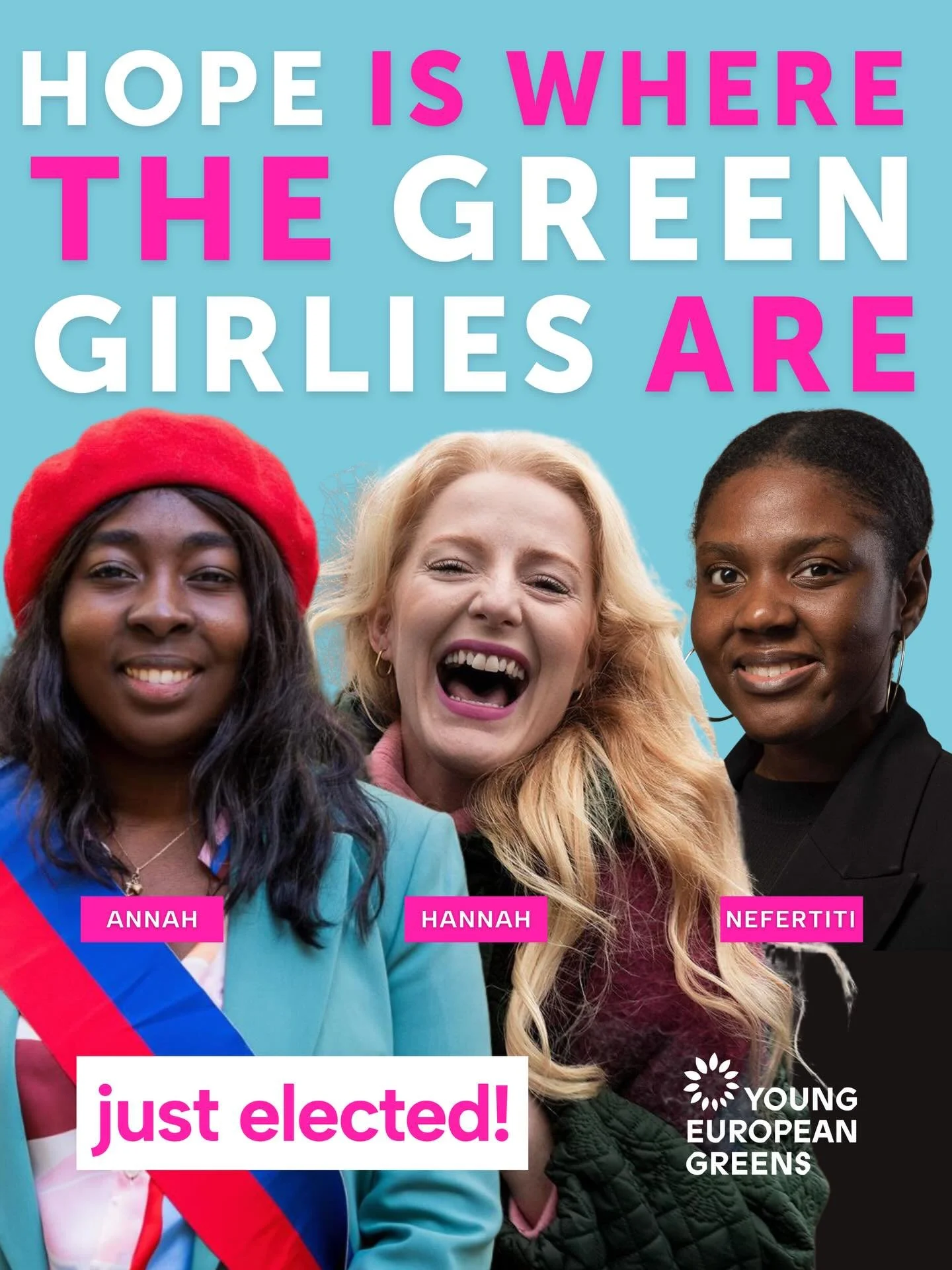 Recently elections have been full of hope&hellip; and green girlies! 💚

Meet Annah Bikouloulou, Hannah Spencer, and Nefertiti Bikin-Kita. ✨

Annah was elected in the Paris local elections this spring, after representing young Greens at COP30 in Bel&