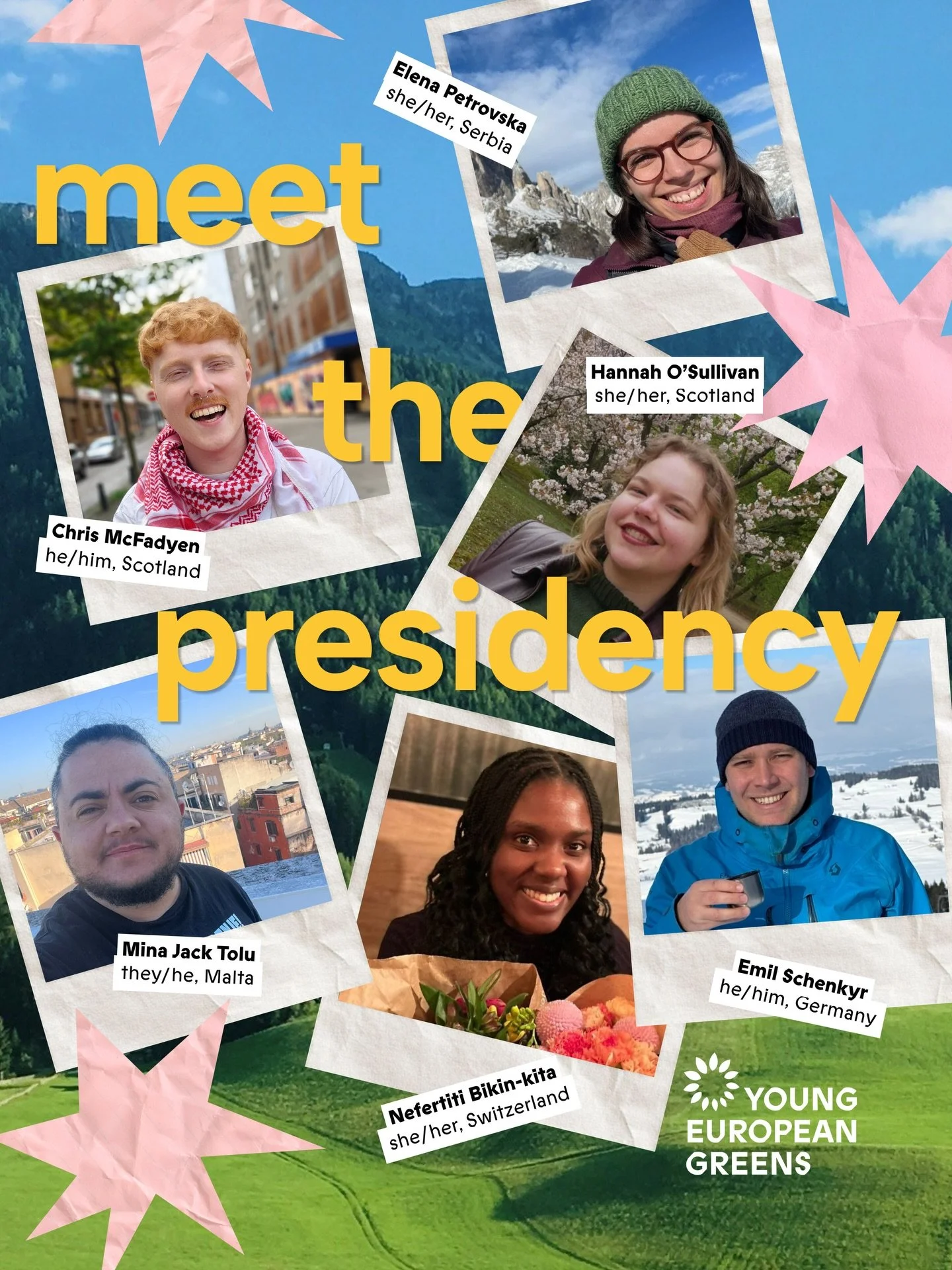 Counting down the days: only one more month until we go to Bolzano for our General Assembly!

In the meantime, meet the proposed presidency of our assembly. These 6 long-time FYEG-ers, if voted in, will be moderating and presiding over the amendment 