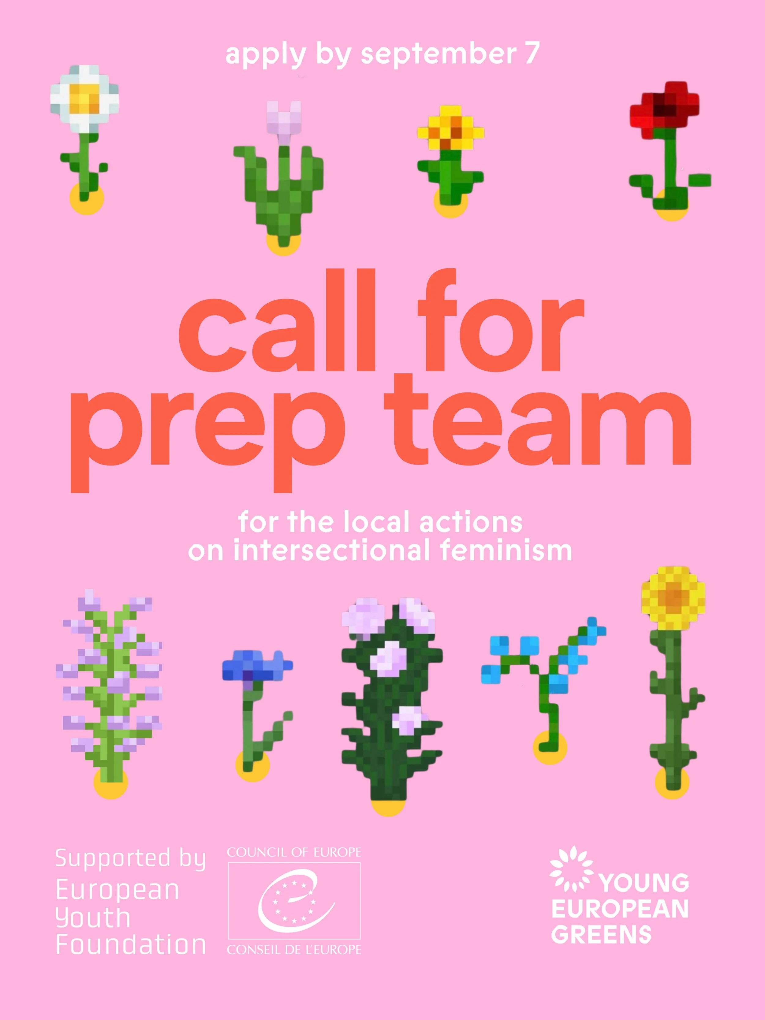 Do you want to support a bunch of intersectional feminist actions across Europe? Are you eager to learn more about project management, mentoring and non-formal education? And do you have a few hours a week until spring 2027 to volunteer with us? 

Th
