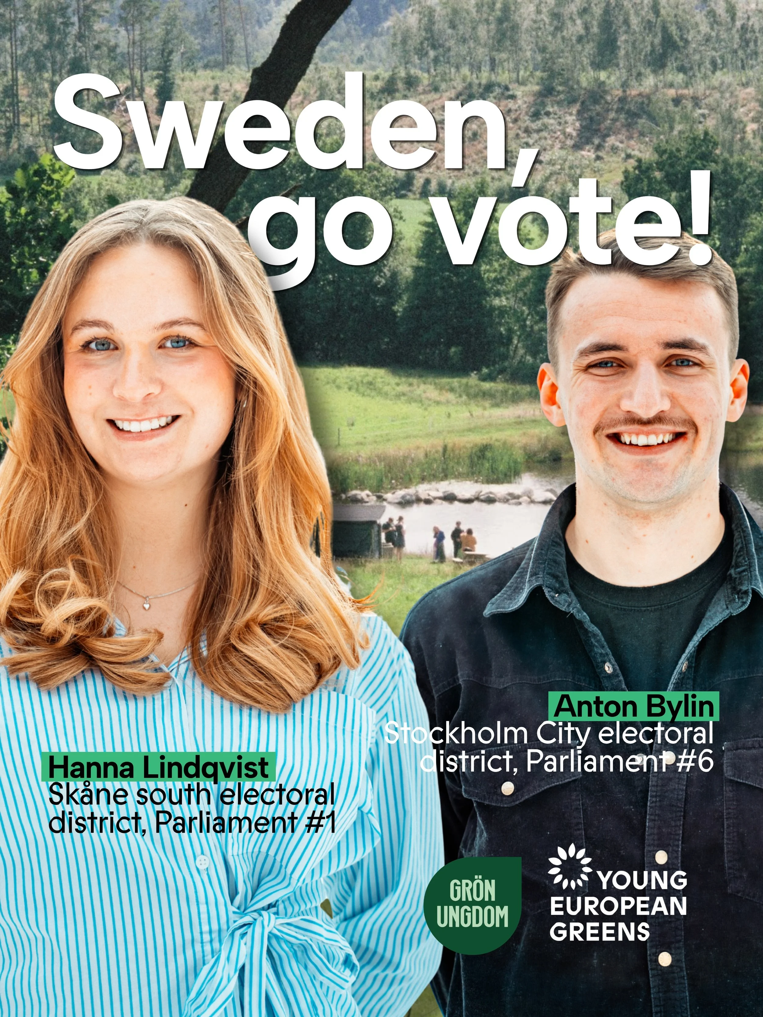 Kinda (very!) chic to vote for these young Greens in the Swedish elections on September 13! 

Sweden heads to the polls in a few weeks for their municipal, regional and parliamentary elections. Find all the info over on the account of our besties at 