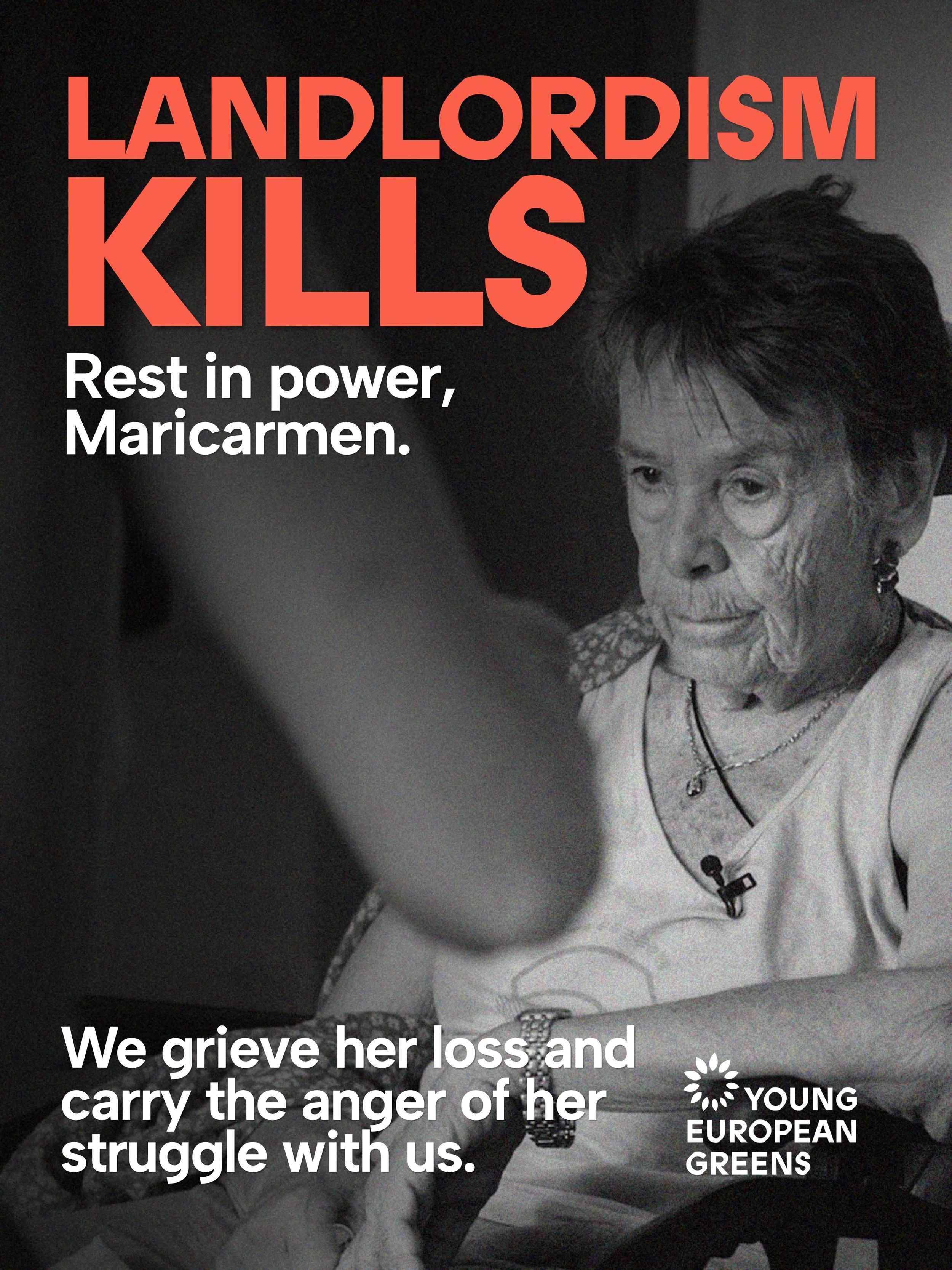 Maricarmen is dead. And her death hurts.

She was evicted at 87 from the home where she had lived for 71 years. The people in Spain took to the streets and made her fight their own, demanding an end to a rotten system that puts profit over people.

T