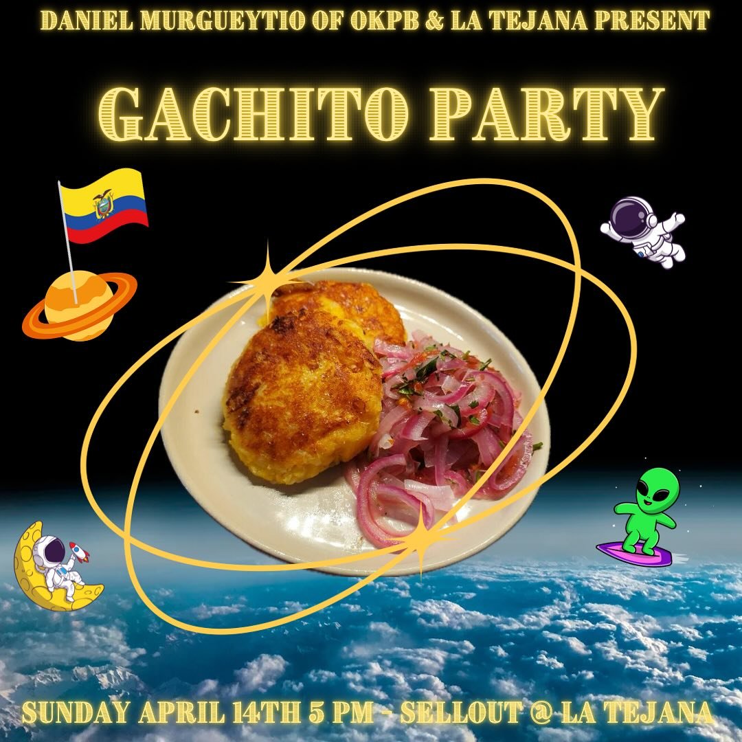 This Sunday 4/14 we are excited to open our doors for none other than award winning local bartender Daniel Murgueytio of OKPB for the first ever GACHITO PARTY! The party is a celebration of Daniel&rsquo;s Ecuadorian upbringing and will feature LLAPIN