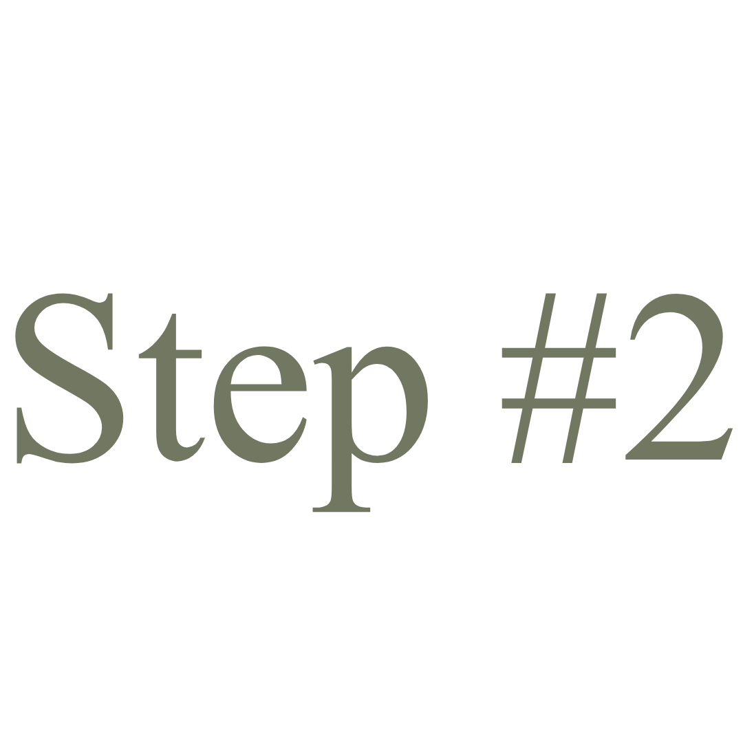 Bold black text that says 'Step #2' on a transparent background.