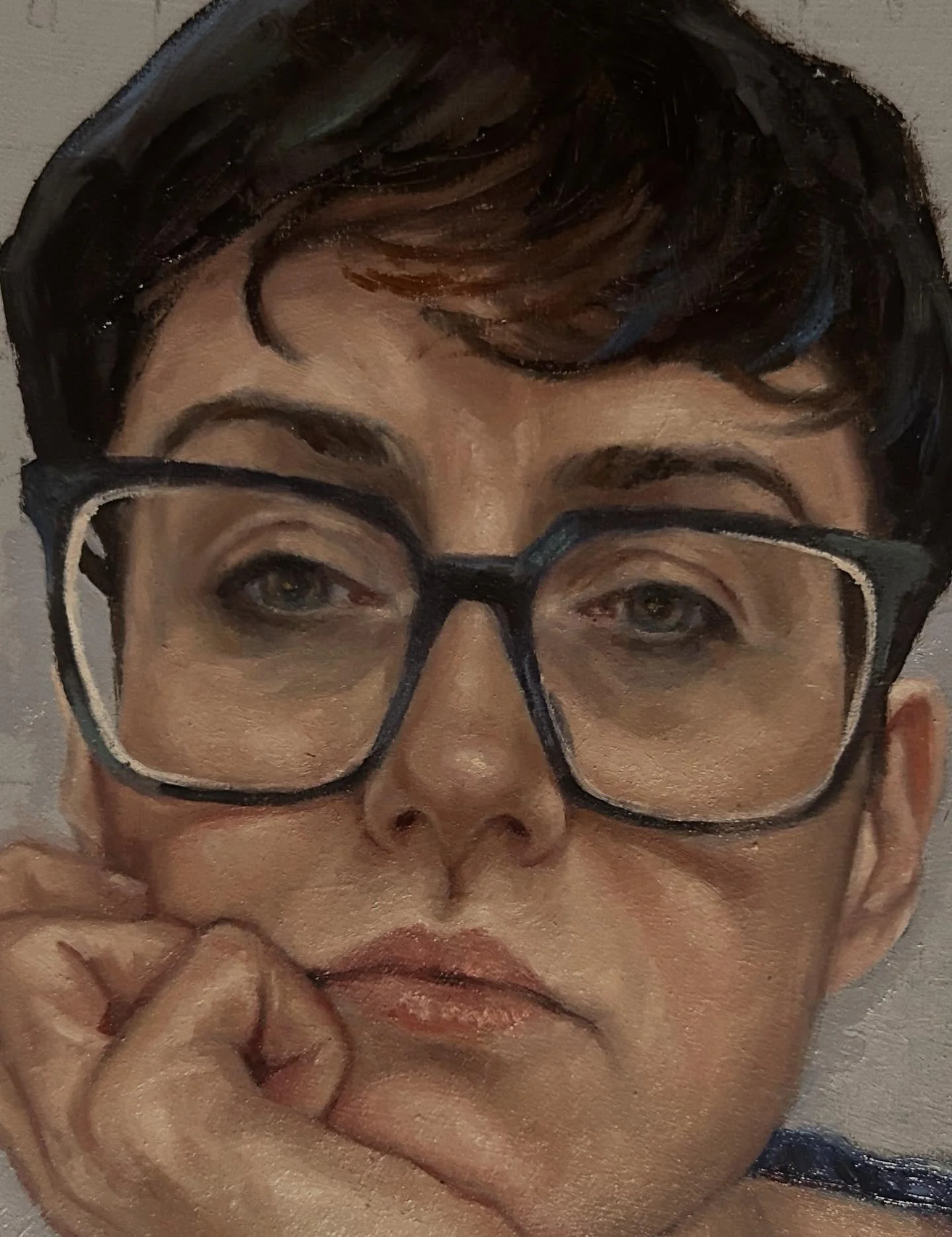 Still working on this one&hellip; #art#artist#painting#progress#wip#oilpainting#paint#portrait#selfie#artists #artcollector#studio#collection#gallery#@hannahbroadheadart