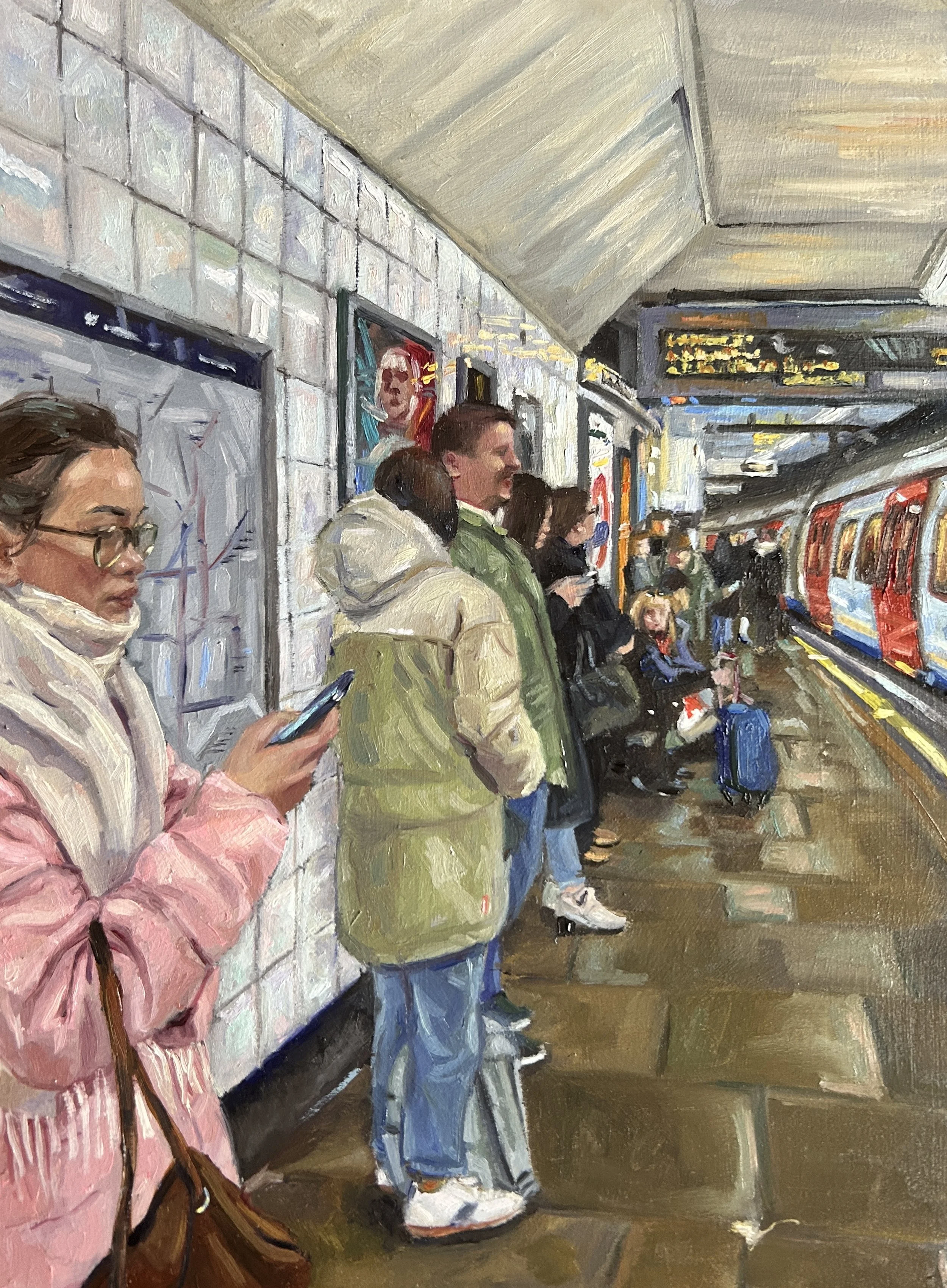 The daily commute - oil on panel