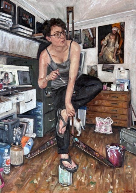 Balancing Act , RBSA Portraiture Prize 2024, Oil on canvas, SOLD