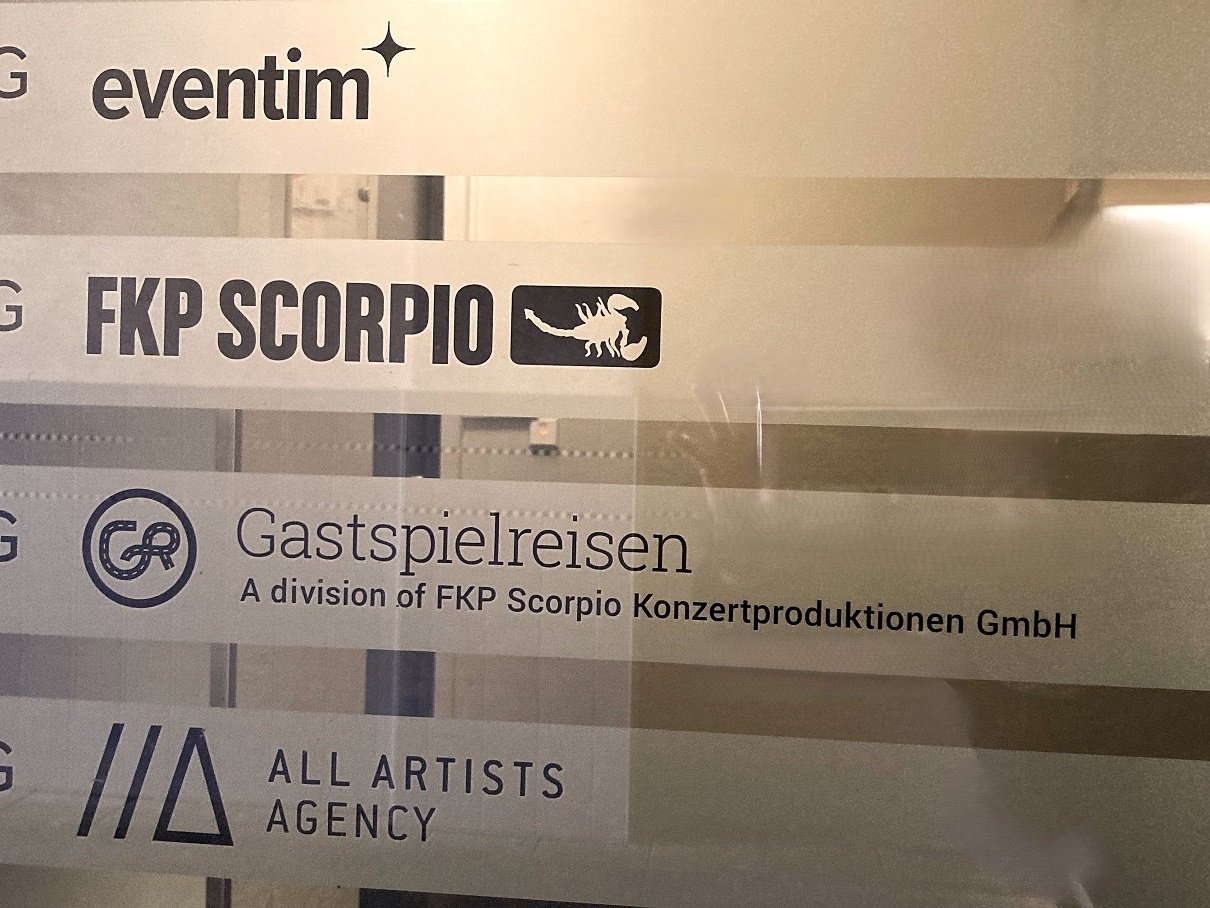 All Artists als Konzertveranstalter und Tourneeveranstalter wie FKP Scorpio unter dem gemeinsamen Dach von eventim