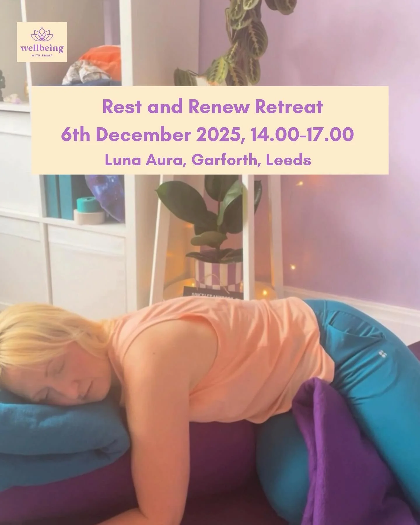 My first half day retreat sold out in super quick time&hellip;.

So I&rsquo;ve decided to do another!

This will be a deeply restful afternoon, designed to support you to take a short hibernation so that you can reduce your stress, soothe your nervou