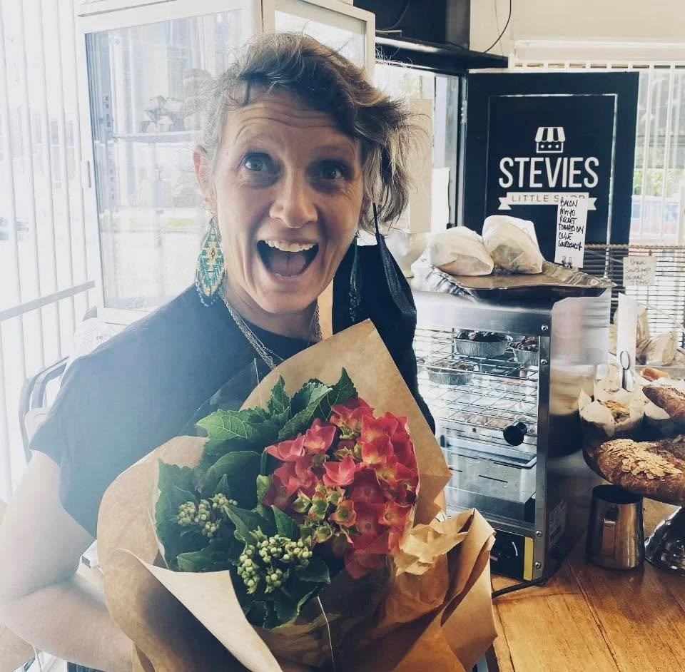 Thank you to all my lovely customers for all my birthday wishes yesterday. 
❤️💋😁
#chefmeg #stevies #cafe #food #sydneyeats #carlton #flowers #love