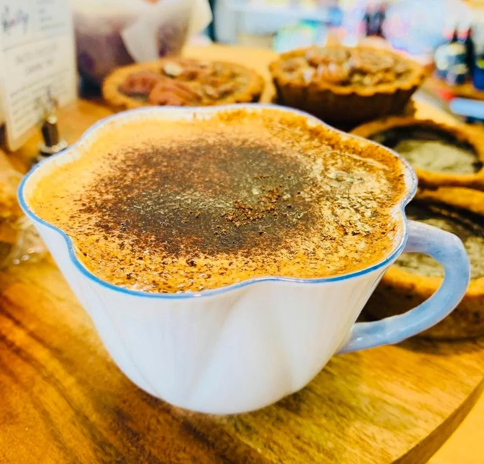 Good morning coffee and pecan tart 😁