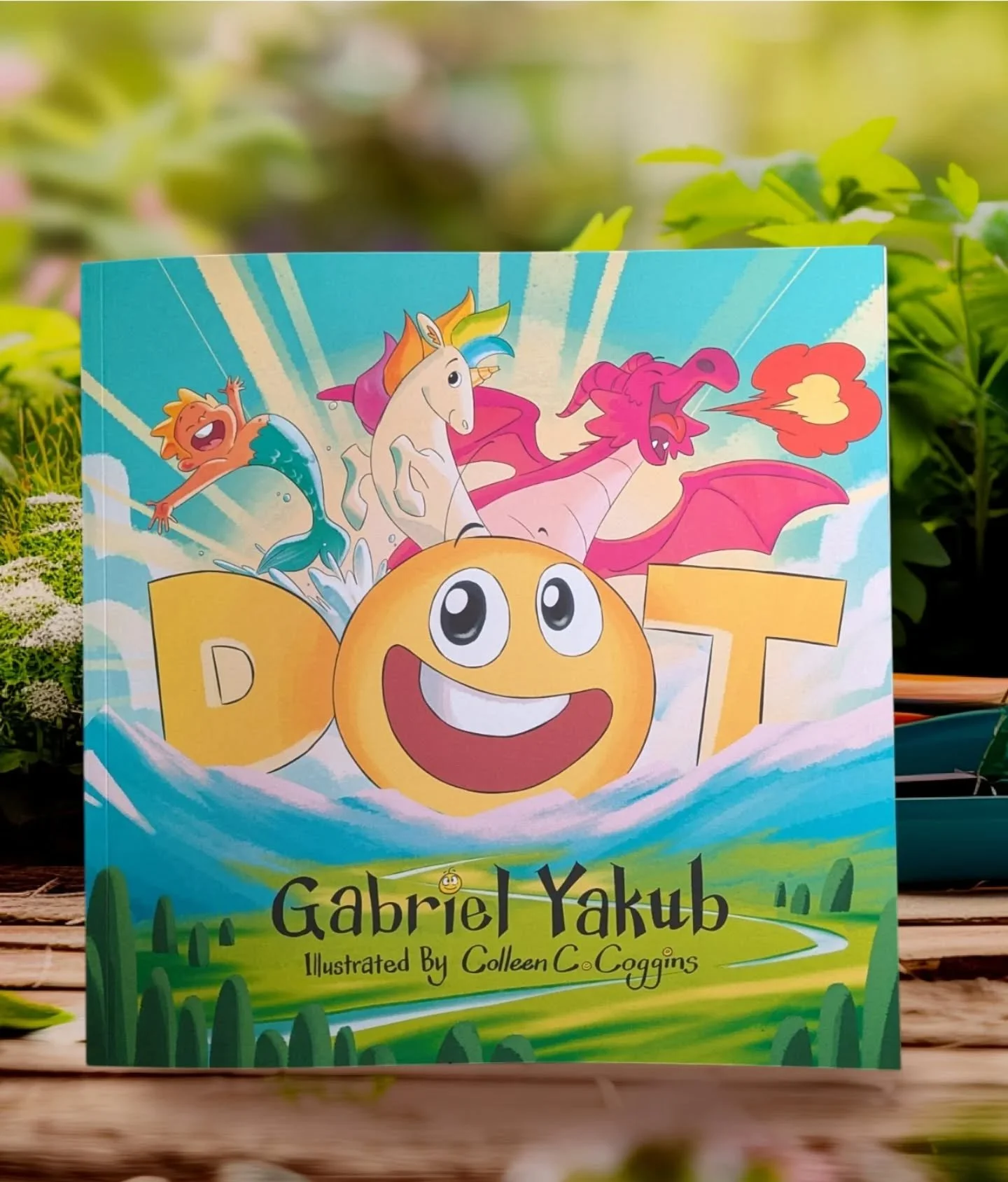 This Sunday our Christmas market will feature an author's debut picture book: Dot.

Dot is about a little dot who jumps off the page in search of being something more! It's a book filled with dragons, unicorns, mermaids and... an ambitious little dot