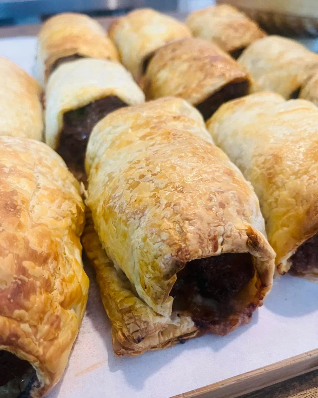 These guys are in store today until sold out!

Our very popular sausage rolls made with 100% free range meat and hidden veg!

Otherwise known as,
&ldquo;The meat brick&rdquo;
Get in quick&hellip;&hellip;