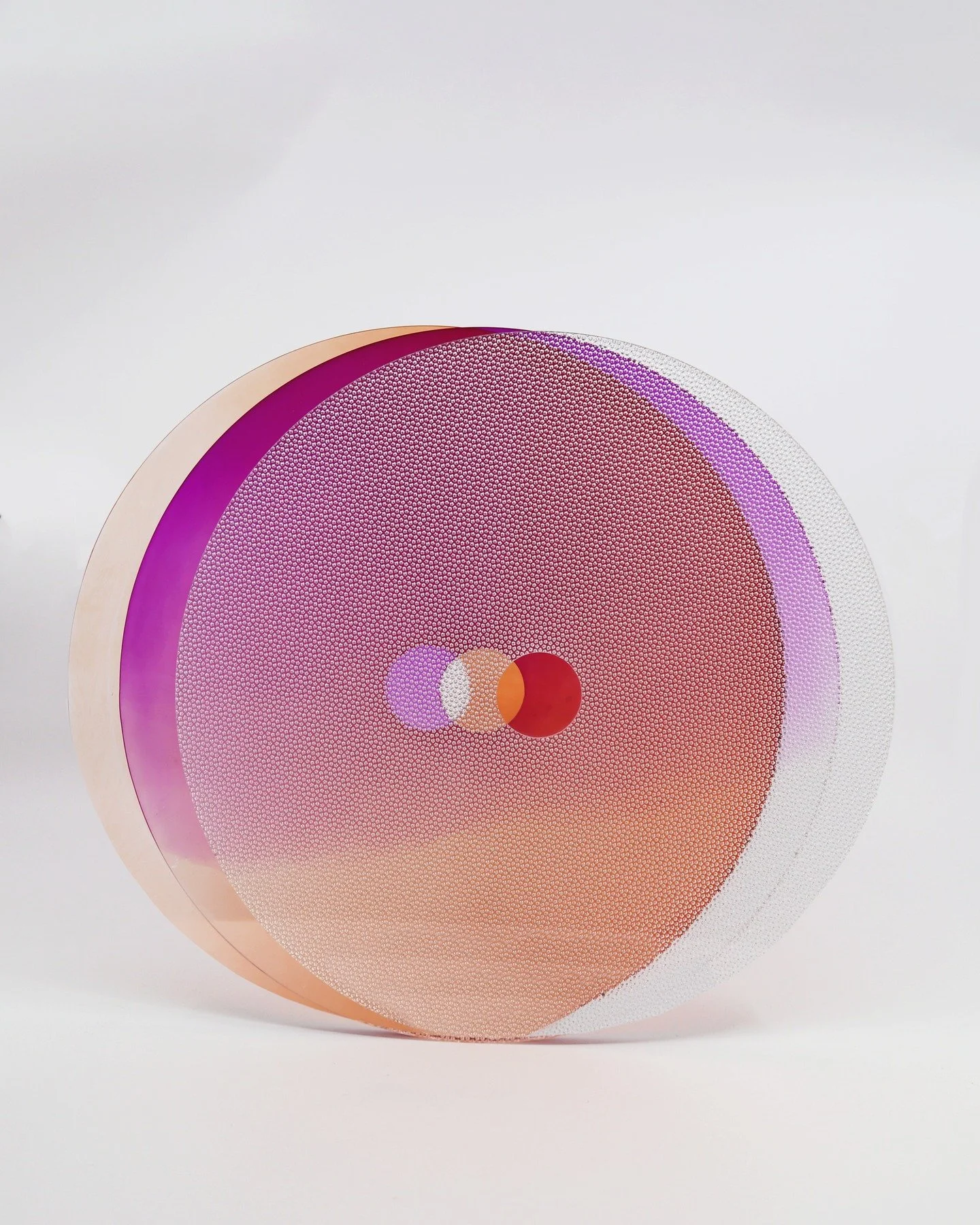 Our display at Design Shanghai was designed with interactivity in mind. By layering translucent colour, texture and pattern a new aesthetic is created. One colour, combined with another creates a new tone entirely. Translucent pattern reflects and re