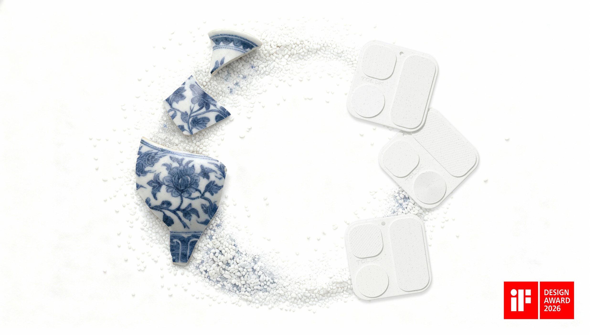 RECYCLED PLASTIC WITH CERAMIC WASTE POWDER CONTENT 