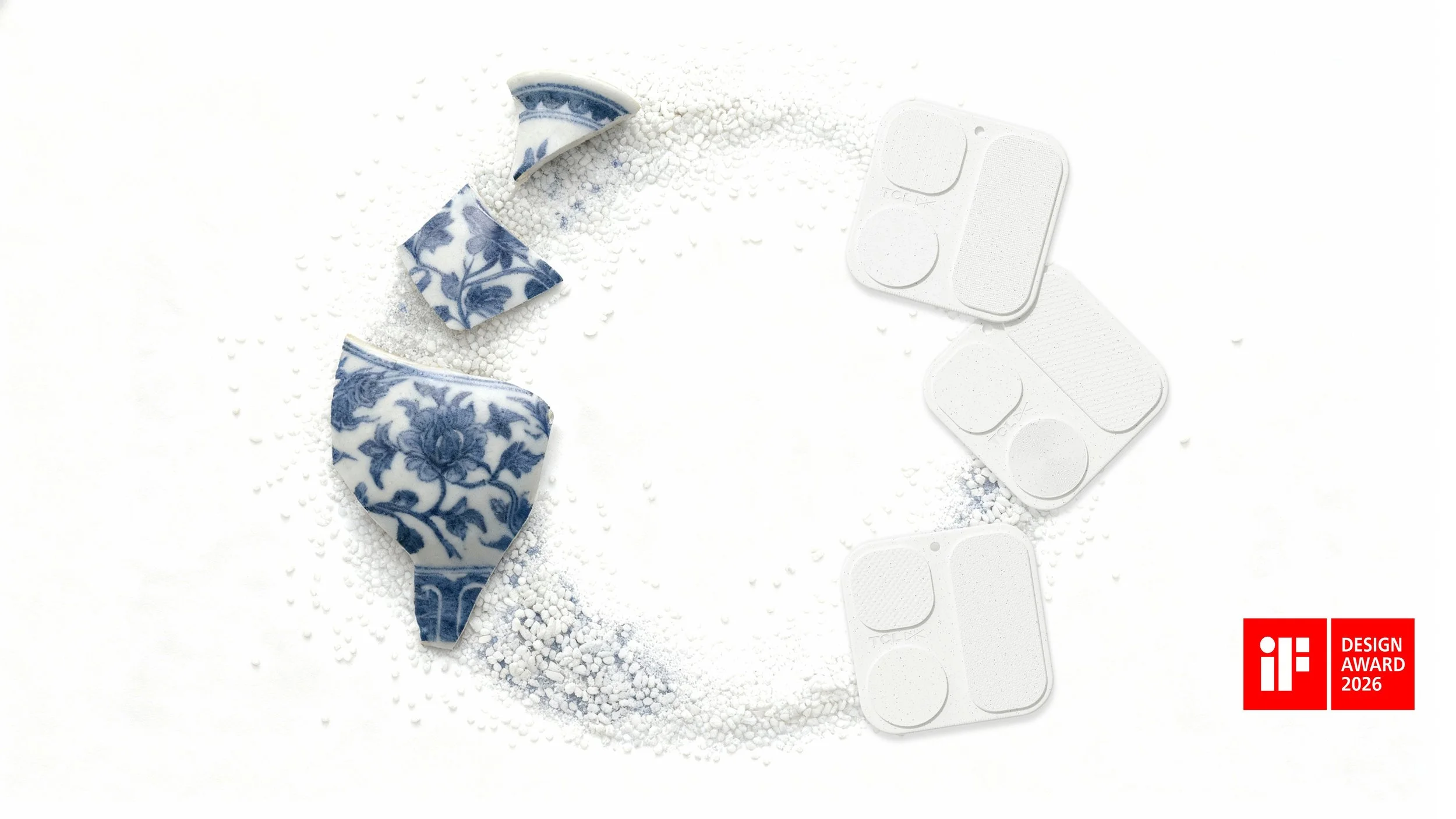 recycled plastic from waste ceramic to new material