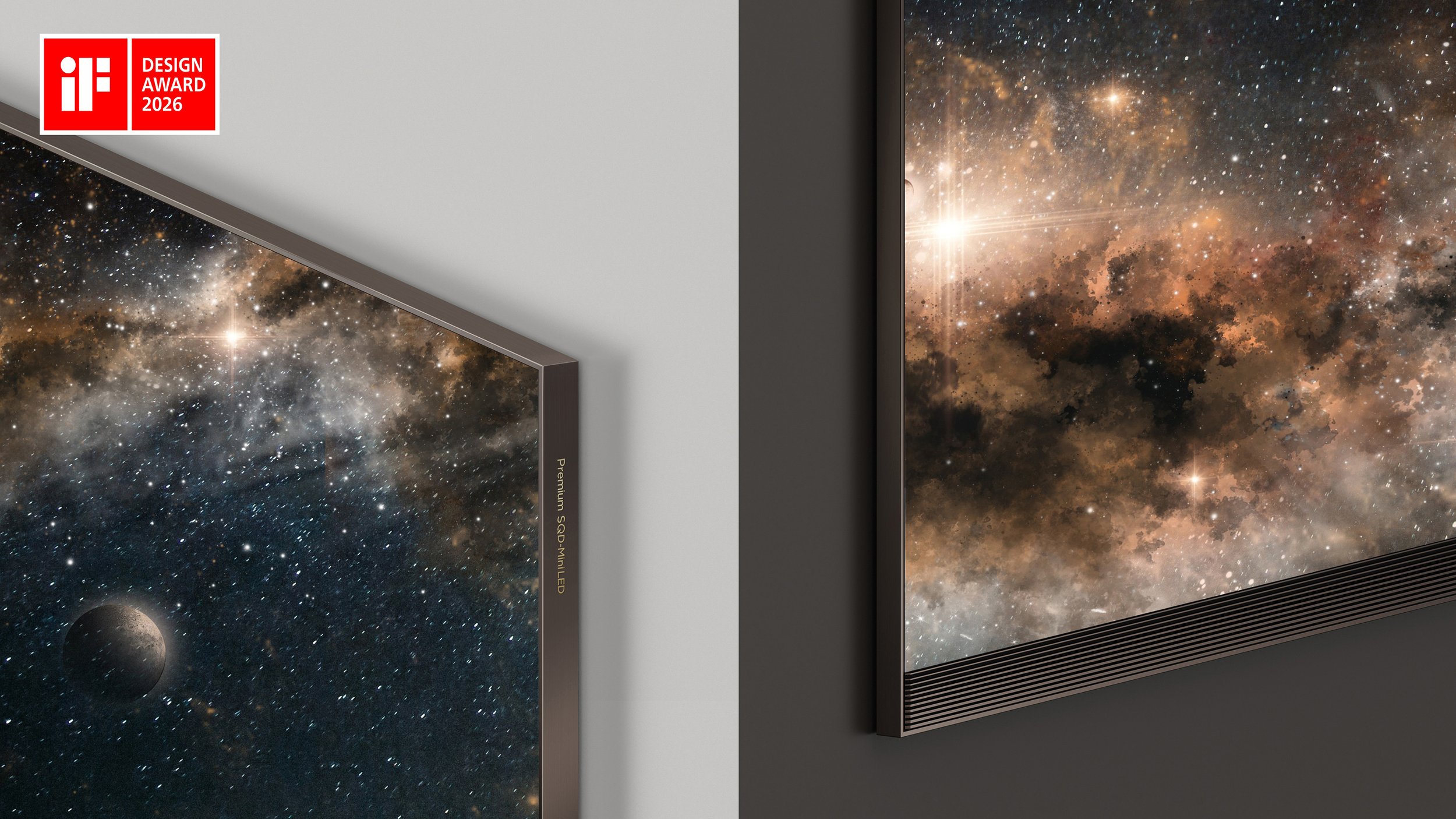 tv with a brown frame