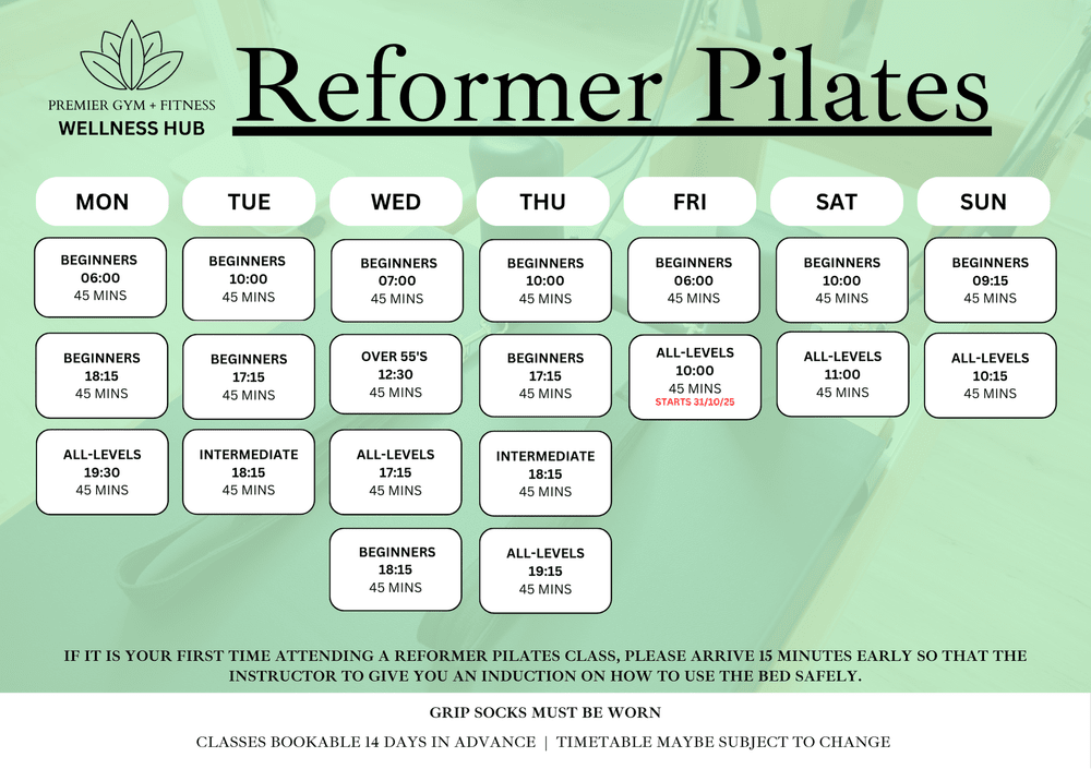 Reformer Pilates Newton Abbot — Premier Gym + Fitness