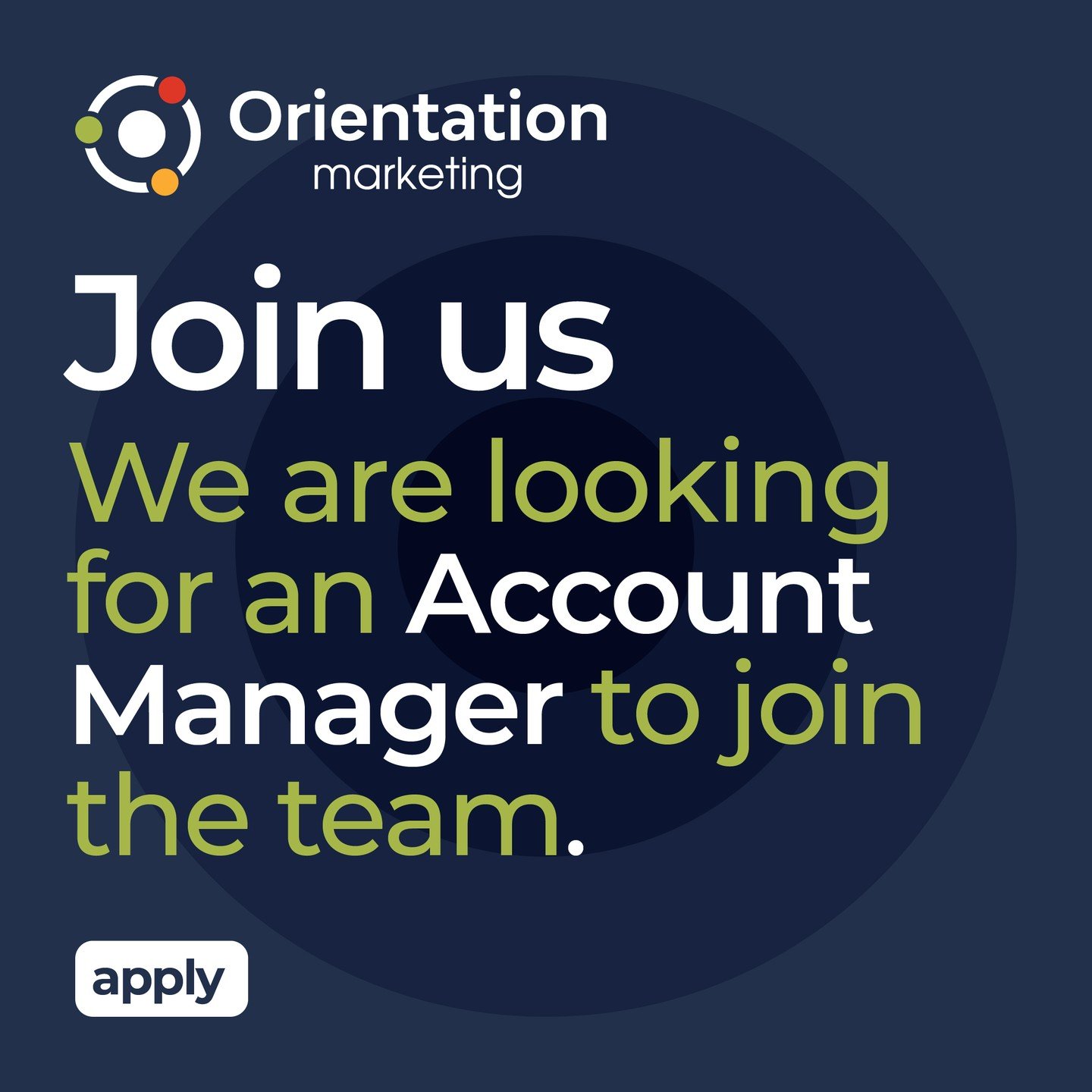 We are looking for a talented Account Manager to join us here at Orientation Marketing. 

If you are interested in applying, or know any suitable candidates, please see the job advert in our bio💪