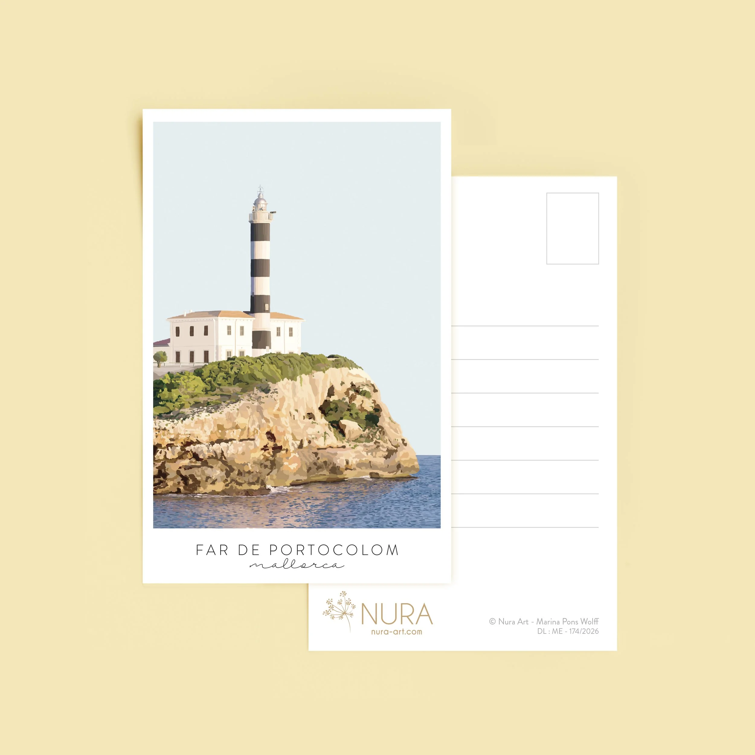 Postal Faro Porto Colom Mallorca